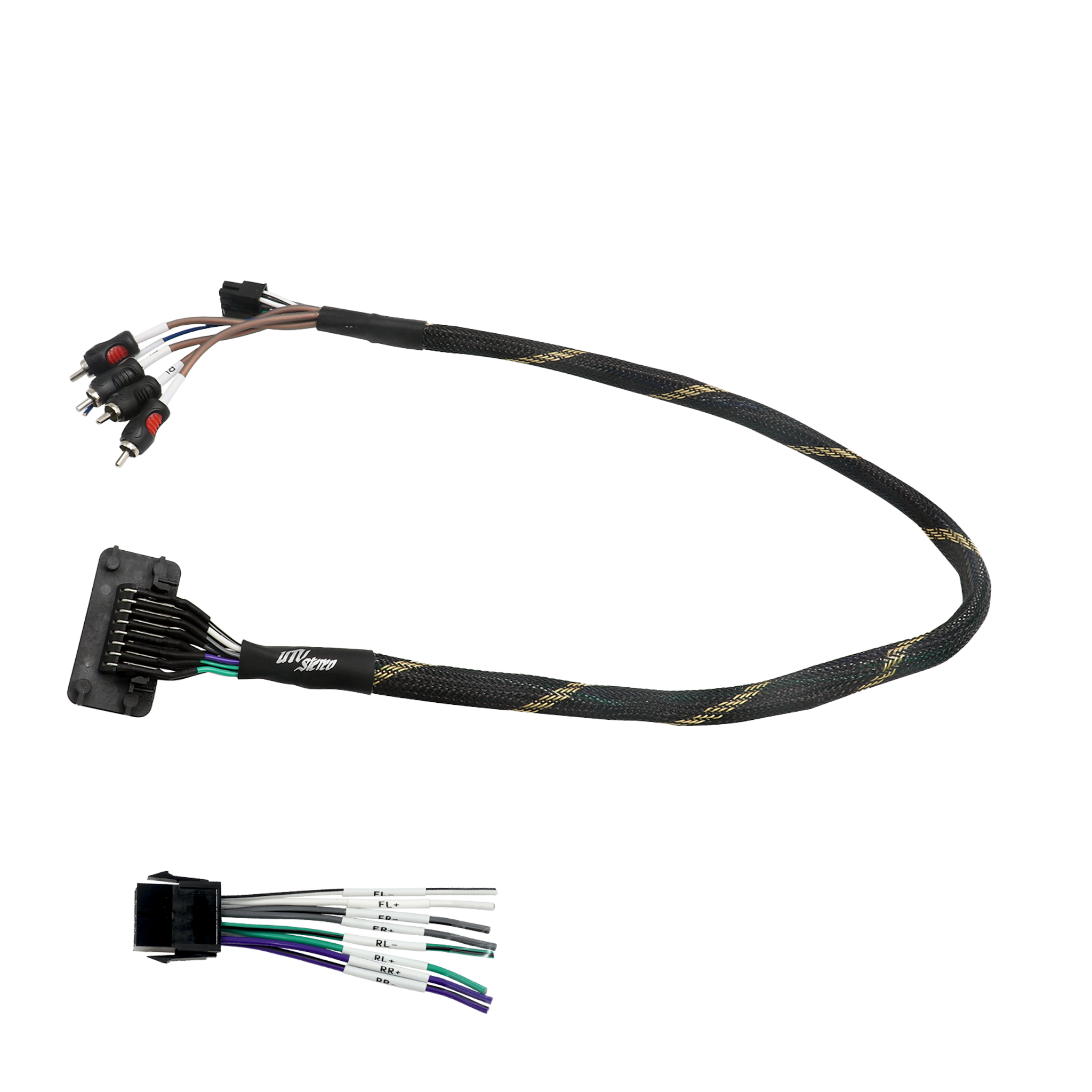Photo of RZR® Pro Series Ride Command Front & Rear RCA Output + Speaker Wire & Remote | UTVS-PRO-RC-RCA-OUT by UTV Stereo - Premium RZR Ride Command Harness for UTVs / Side by Sides