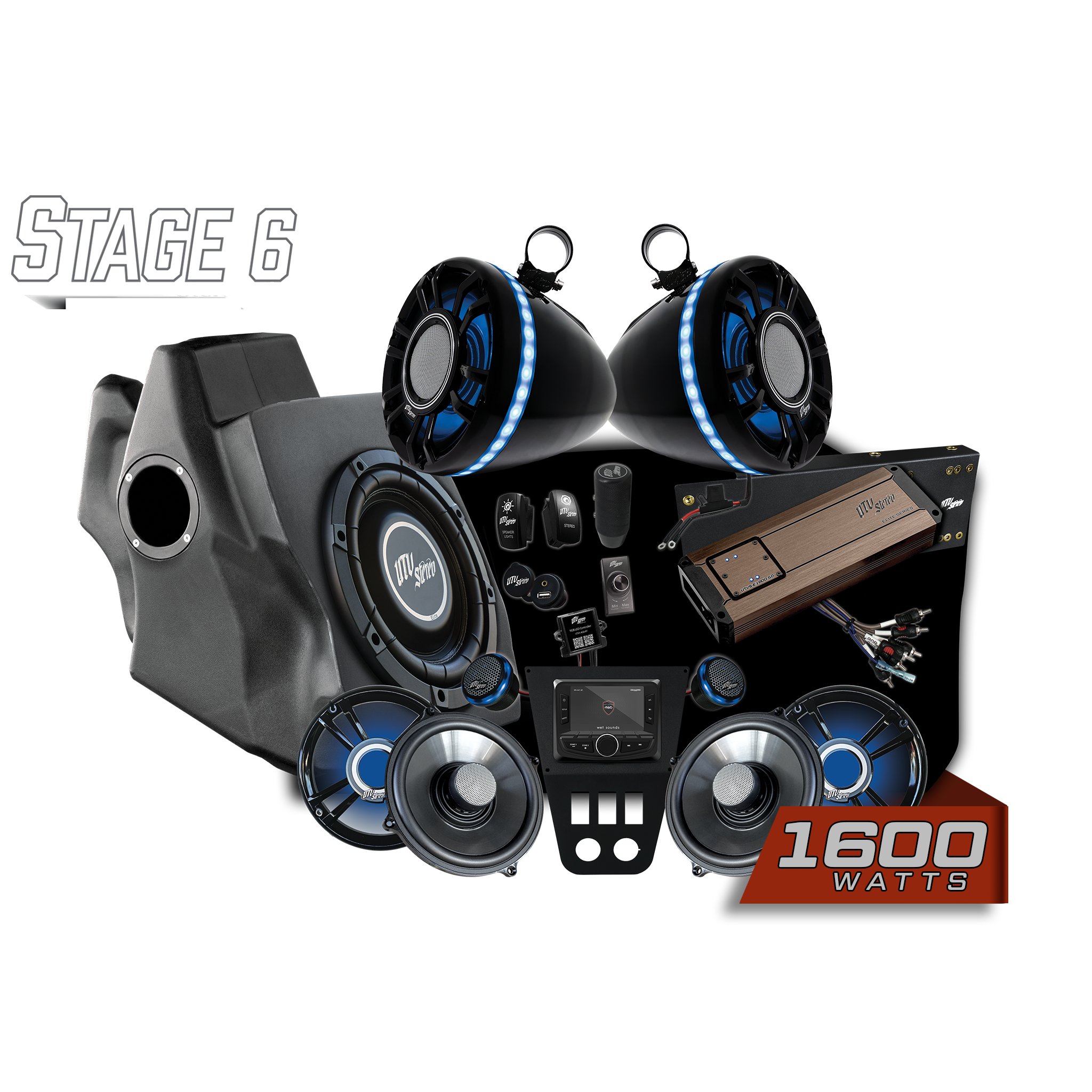 Photo of RZR® Pro Series Elite Stage 6 Stereo Kit | UTVS-PRO-S6-E by UTV Stereo - Premium Polaris RZR Stage Kit for UTVs / Side by Sides