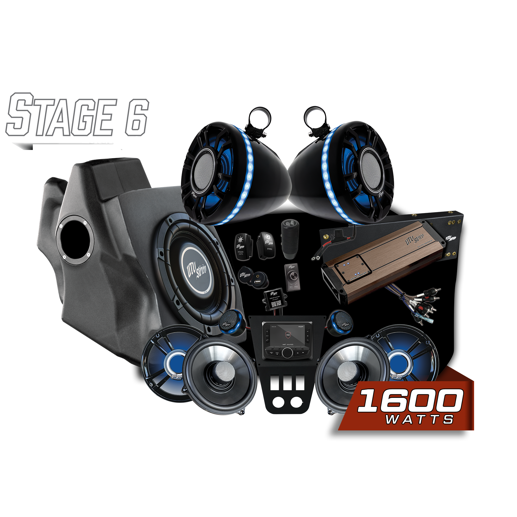 Photo of RZR® Pro Series Elite Stage 6 Stereo Kit | UTVS-PRO-S6-E by UTV Stereo - Premium Polaris RZR Stage Kit for UTVs / Side by Sides