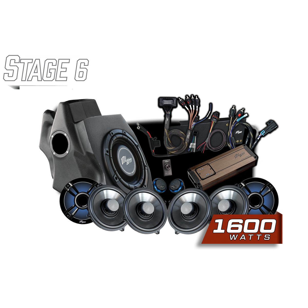 UTV Stereo RZR Pro Ride Command Stage 6 audio system components