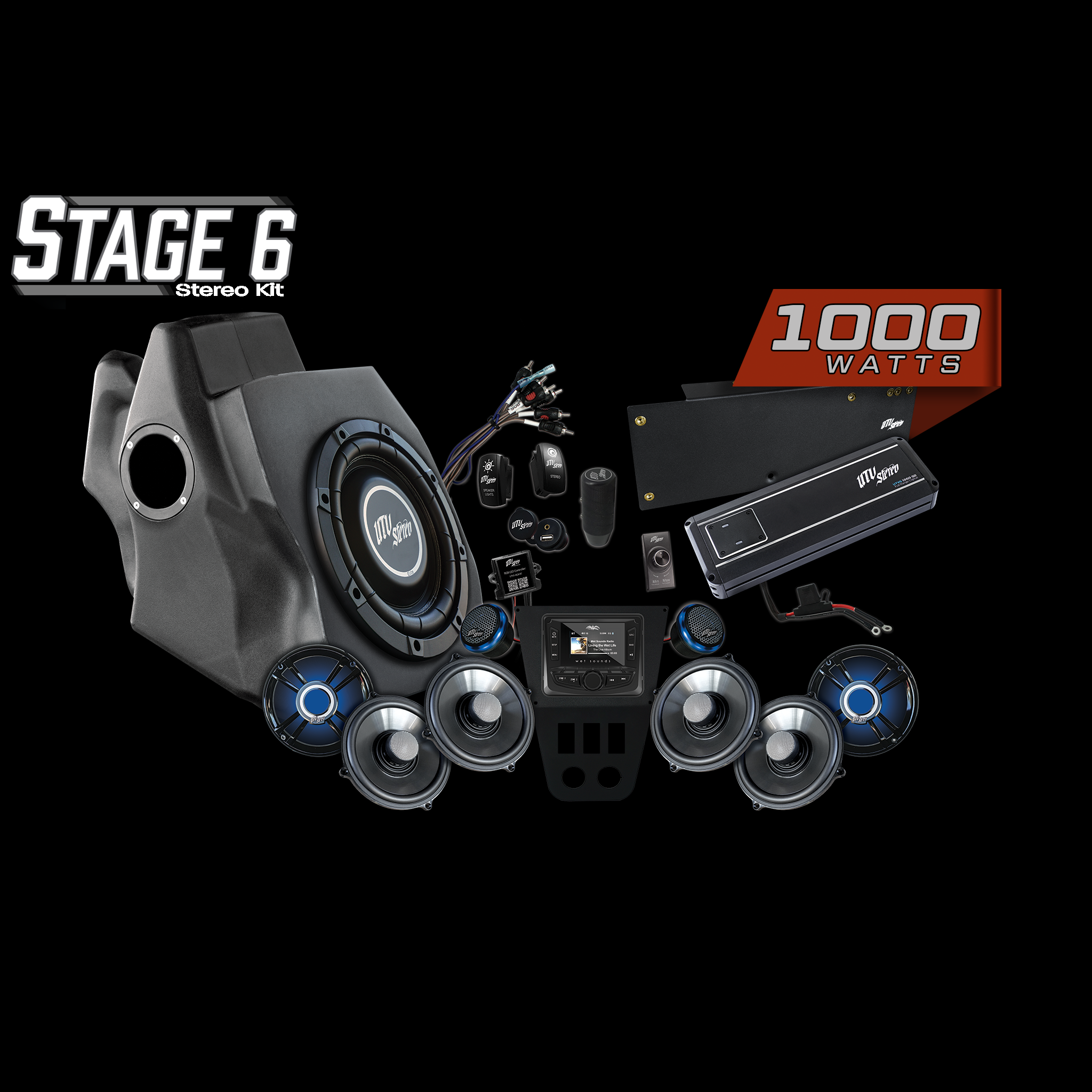Photo of RZR® Pro Series Signature Stage 6 Stereo Kit | UTVS-PRO-S6-S by UTV Stereo - Premium Polaris Pro Series RZR Stage Kit for UTVs / Side by Sides
