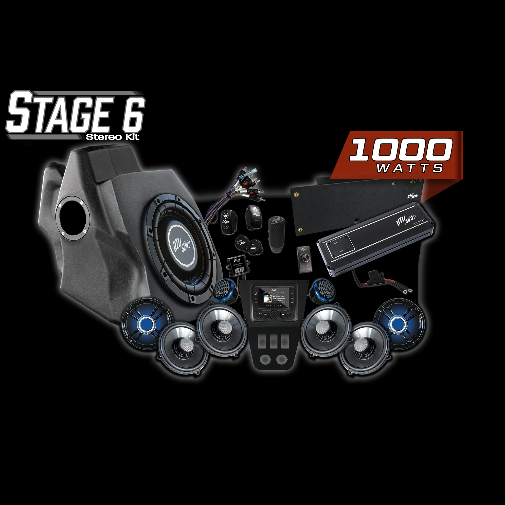Photo of RZR® Pro Series Signature Stage 6 Stereo Kit | UTVS-PRO-S6-S by UTV Stereo - Premium Polaris Pro Series RZR Stage Kit for UTVs / Side by Sides