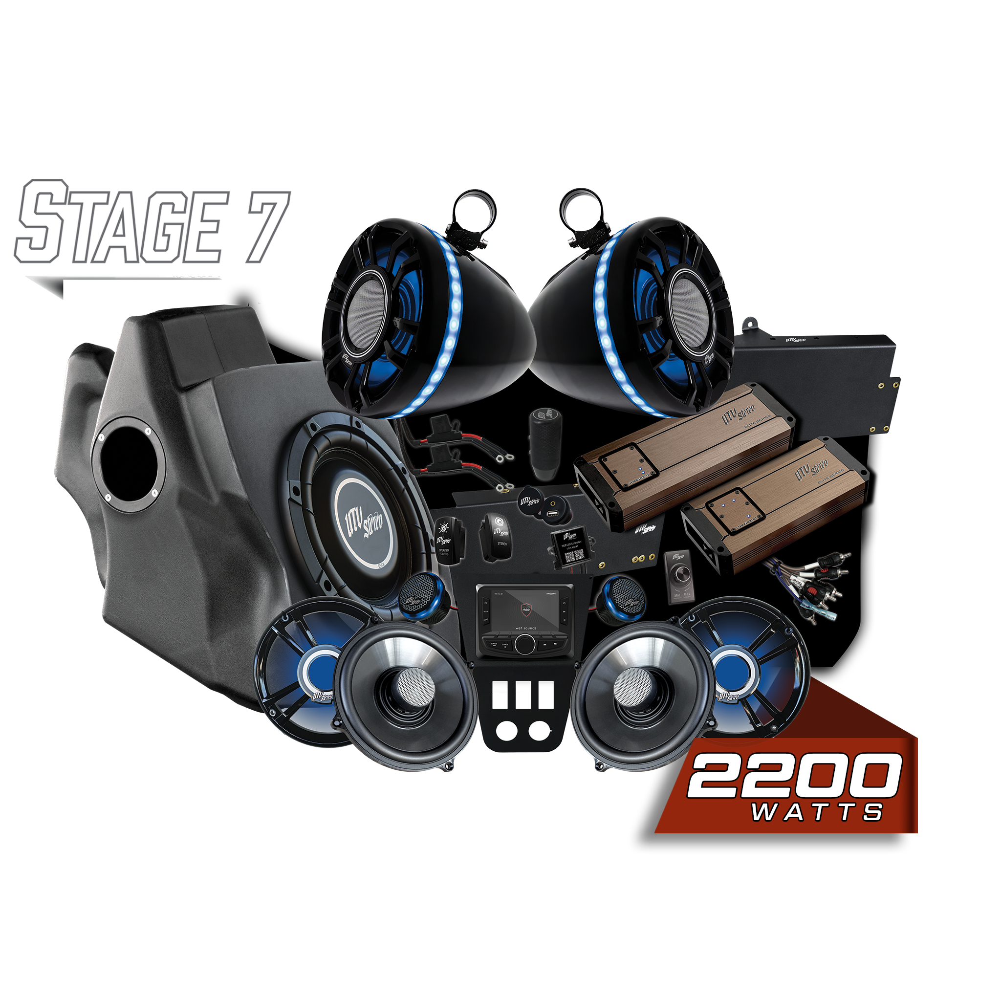 Photo of RZR® Pro Series Elite Stage 7 Stereo Kit | UTVS-PRO-S7-E by UTV Stereo - Premium Polaris RZR Stage Kit for UTVs / Side by Sides