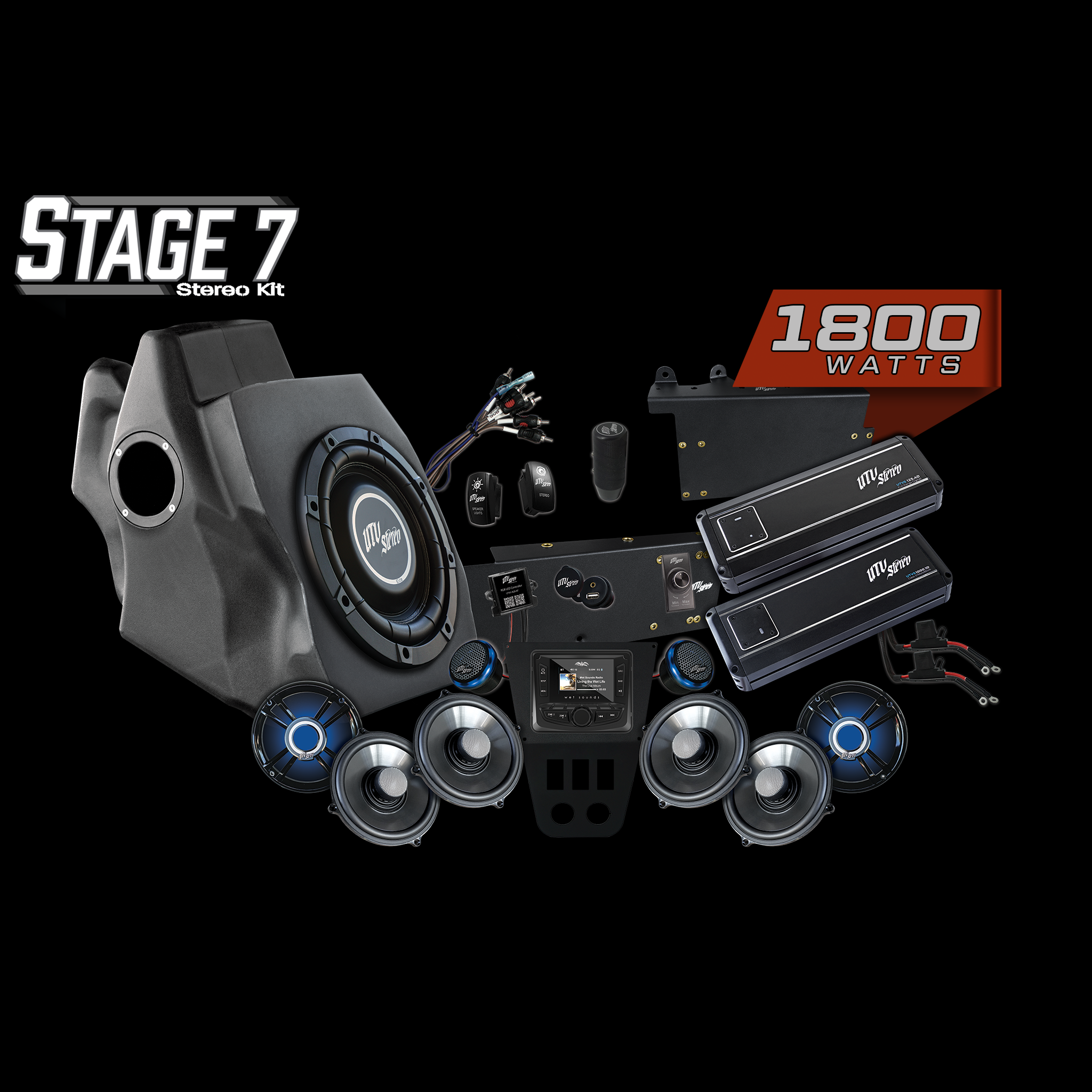 Photo of RZR® Pro Series Signature Stage 7 Stereo Kit | UTVS-PRO-S7-S by UTV Stereo - Premium Polaris RZR Stage Kit for UTVs / Side by Sides