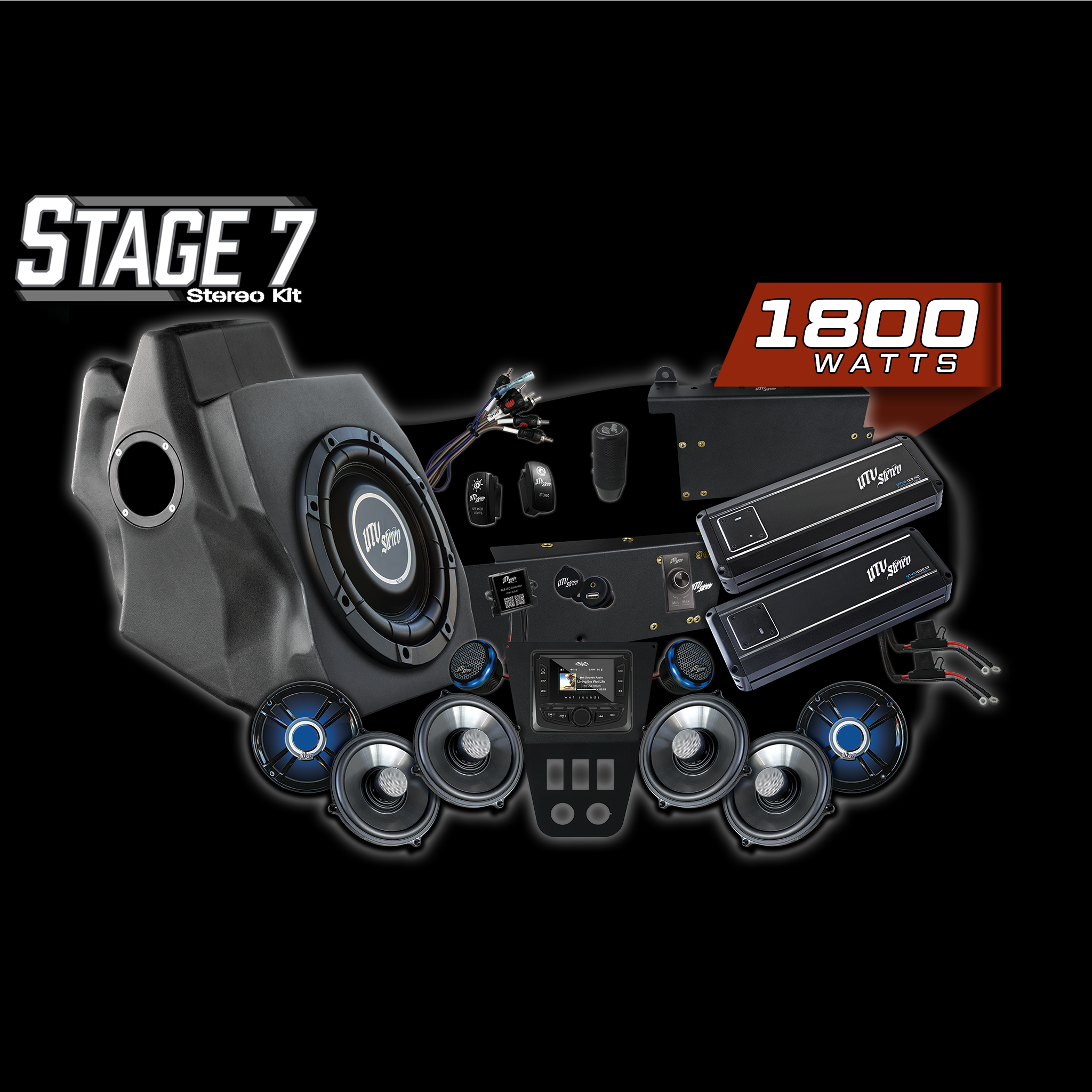 Photo of RZR® Pro Series Signature Stage 7 Stereo Kit | UTVS-PRO-S7-S by UTV Stereo - Premium Polaris RZR Stage Kit for UTVs / Side by Sides