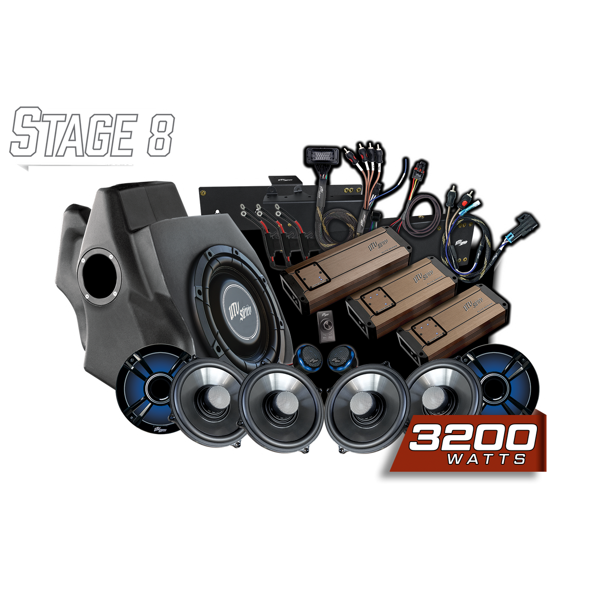 UTV Stereo RZR Pro Ride Command Stage 8 audio system components