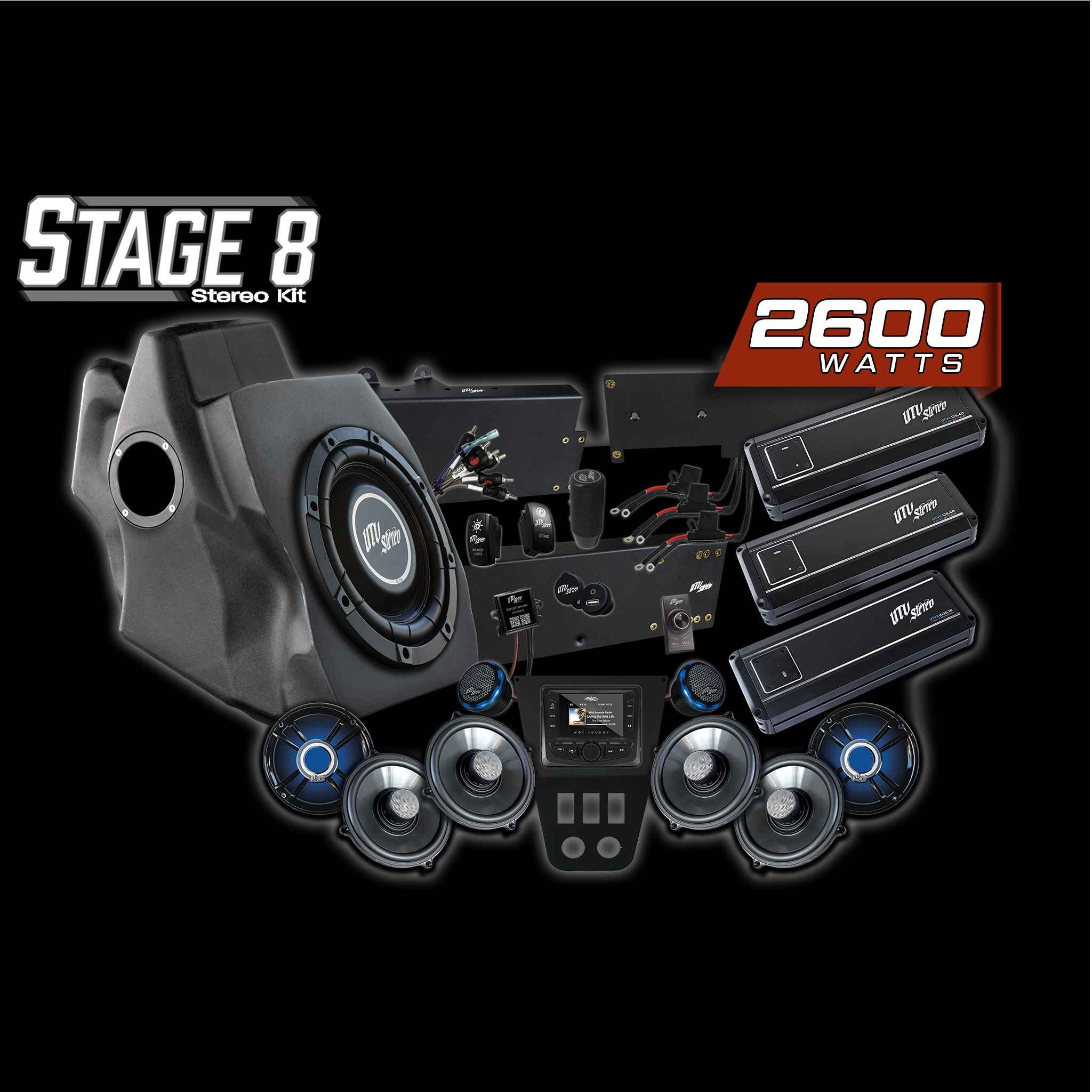 Photo of RZR® Pro Series Signature Stage 8 Stereo Kit | UTVS-PRO-S8-S by UTV Stereo - Premium Polaris RZR Stage Kit for UTVs / Side by Sides