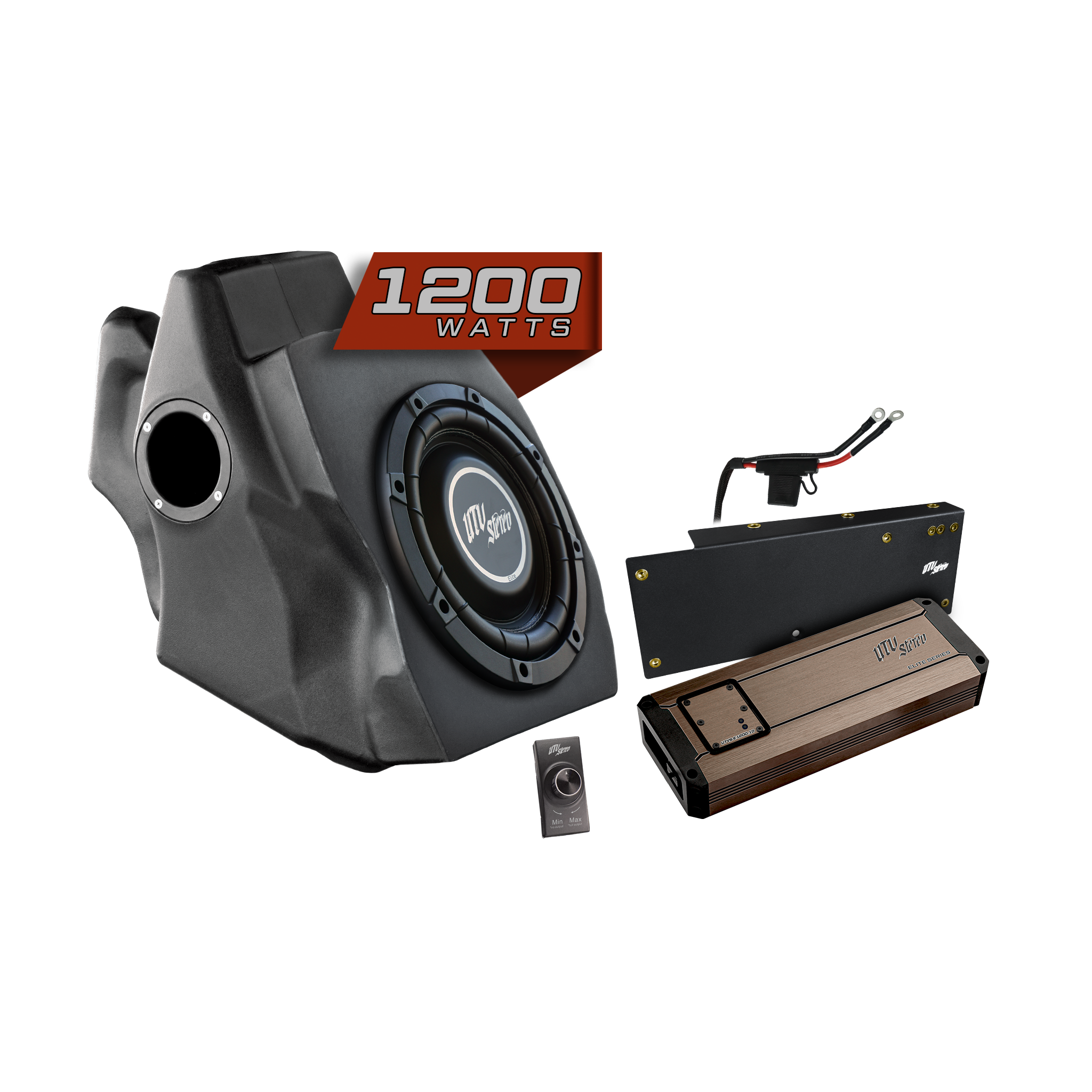 Photo of RZR® Pro Series 1200W Subwoofer Kit Subwoofer Kit | UTVS-PRO-SUB-1200-1 by UTV Stereo - Premium RZR Pro Series Subwoofer Kit for UTVs / Side by Sides