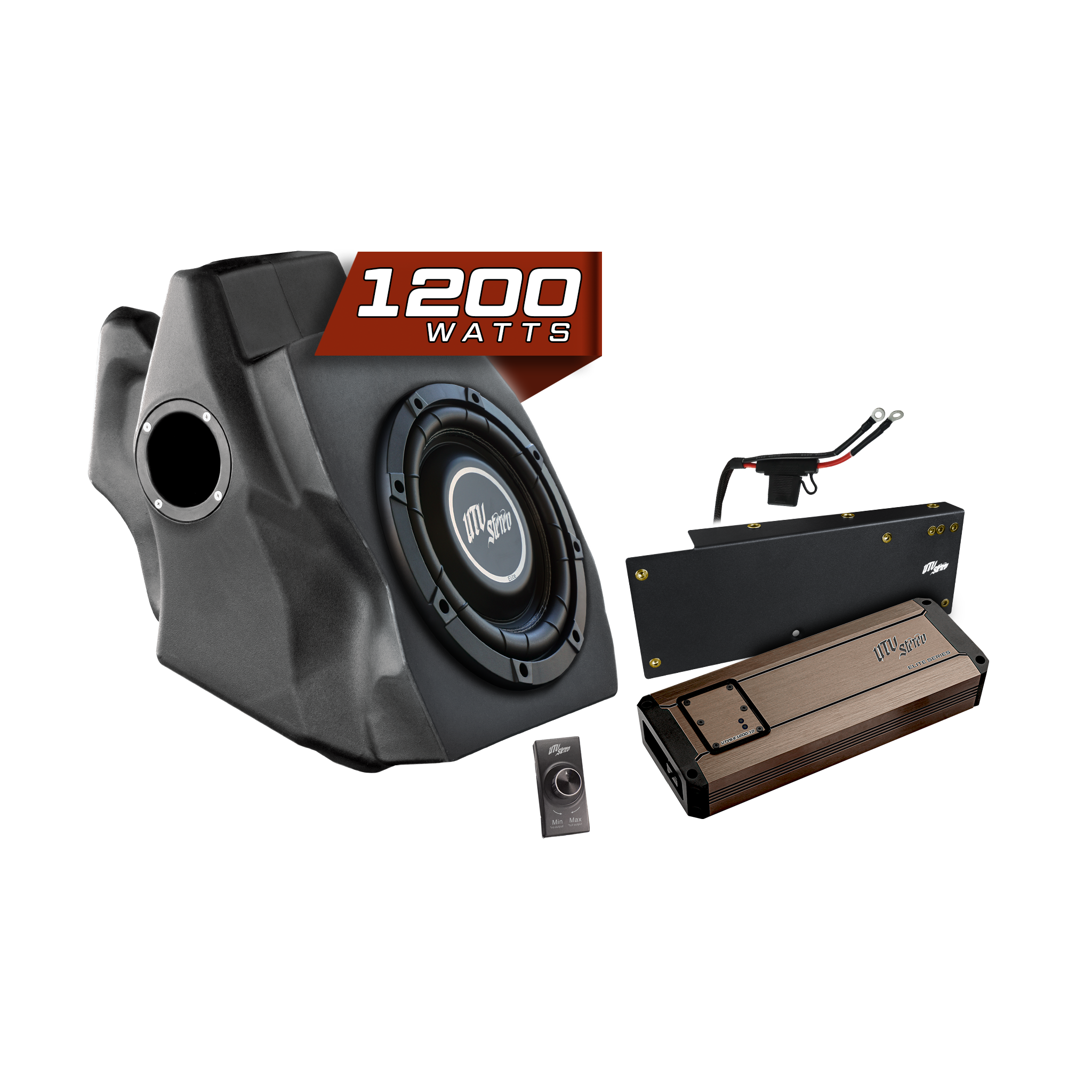 Photo of RZR® Pro Series 1200W Subwoofer Kit Subwoofer Kit | UTVS-PRO-SUB-1200-1 by UTV Stereo - Premium RZR Pro Series Subwoofer Kit for UTVs / Side by Sides