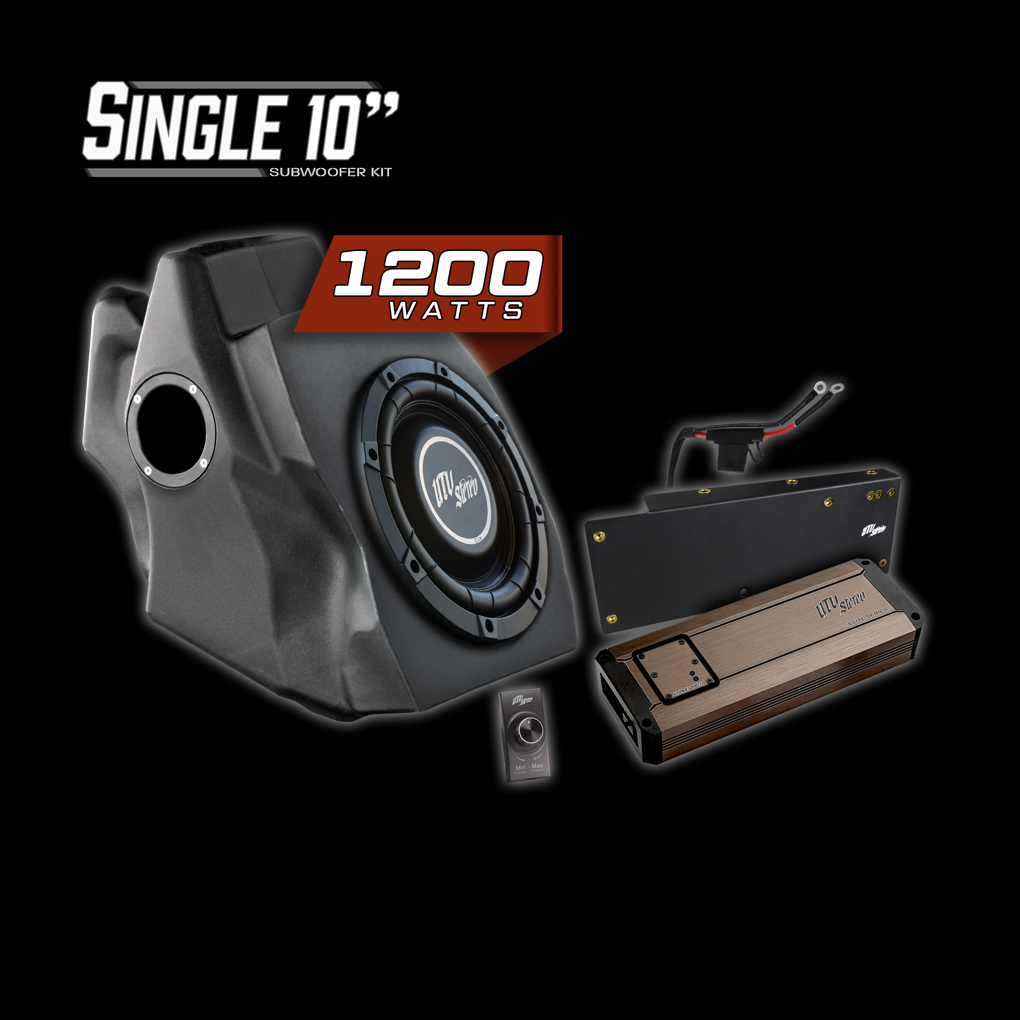 UTV Stereo - '20-'24 RZR Pro Series 1200W Subwoofer Kit | UTVS-PRO-SUB-1200-1