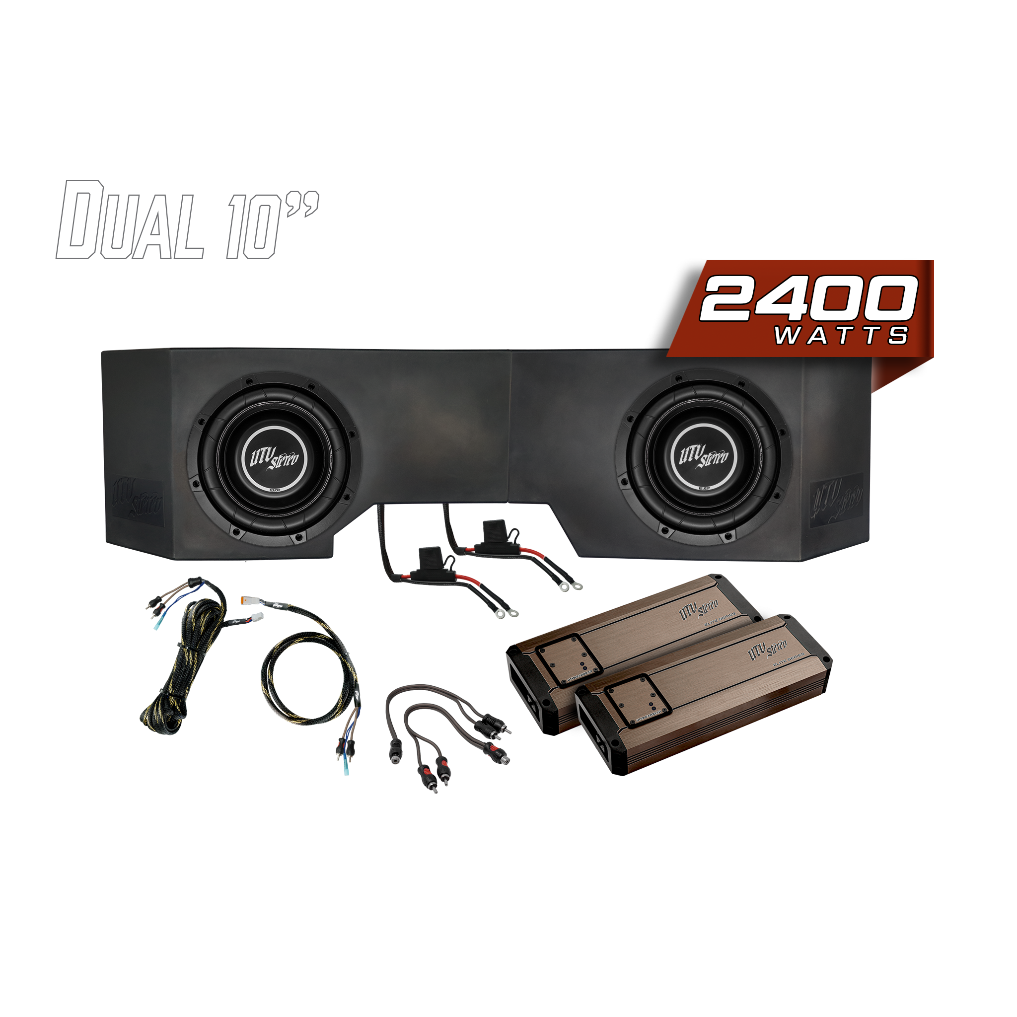 Photo of Can-Am® Defender 2400W Dual 10"Subwoofer Kit | UTVS-DEF-SUB-2400-2 by UTV Stereo - Premium Can-Am Defender Subwoofer Enclosure for UTVs / Side by Sides