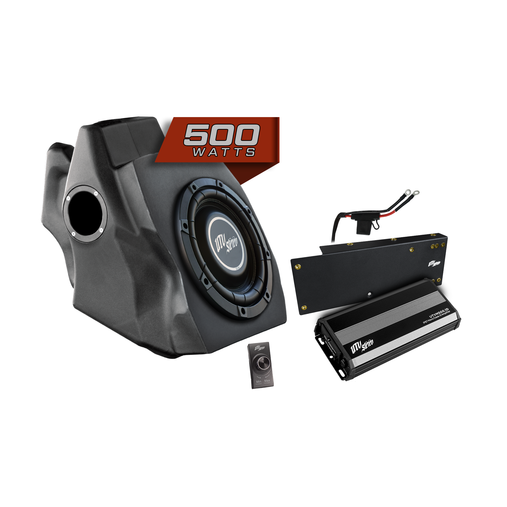 Photo of RZR® Pro Series 500W Subwoofer Kit Subwoofer Kit | UTVS-PRO-SUB-500-1 by UTV Stereo - Premium RZR Pro Series Subwoofer Kit for UTVs / Side by Sides