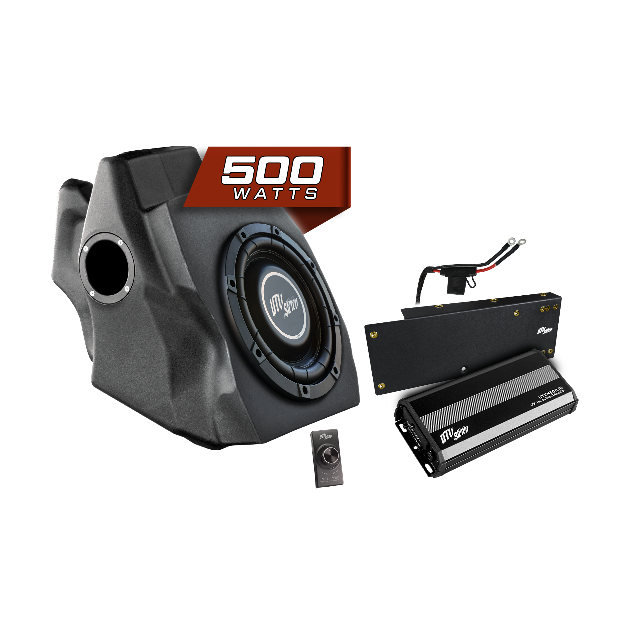Photo of RZR® Pro Series 500W Subwoofer Kit Subwoofer Kit | UTVS-PRO-SUB-500-1 by UTV Stereo - Premium RZR Pro Series Subwoofer Kit for UTVs / Side by Sides