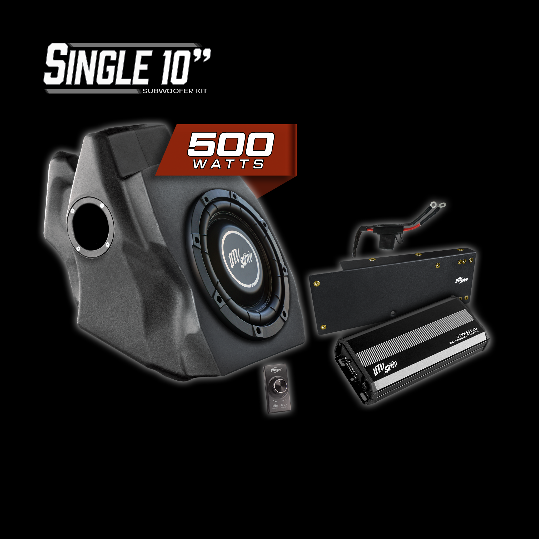UTV Stereo - '20-'24 RZR Pro Series 500W Subwoofer Kit | UTVS-PRO-SUB-500-1