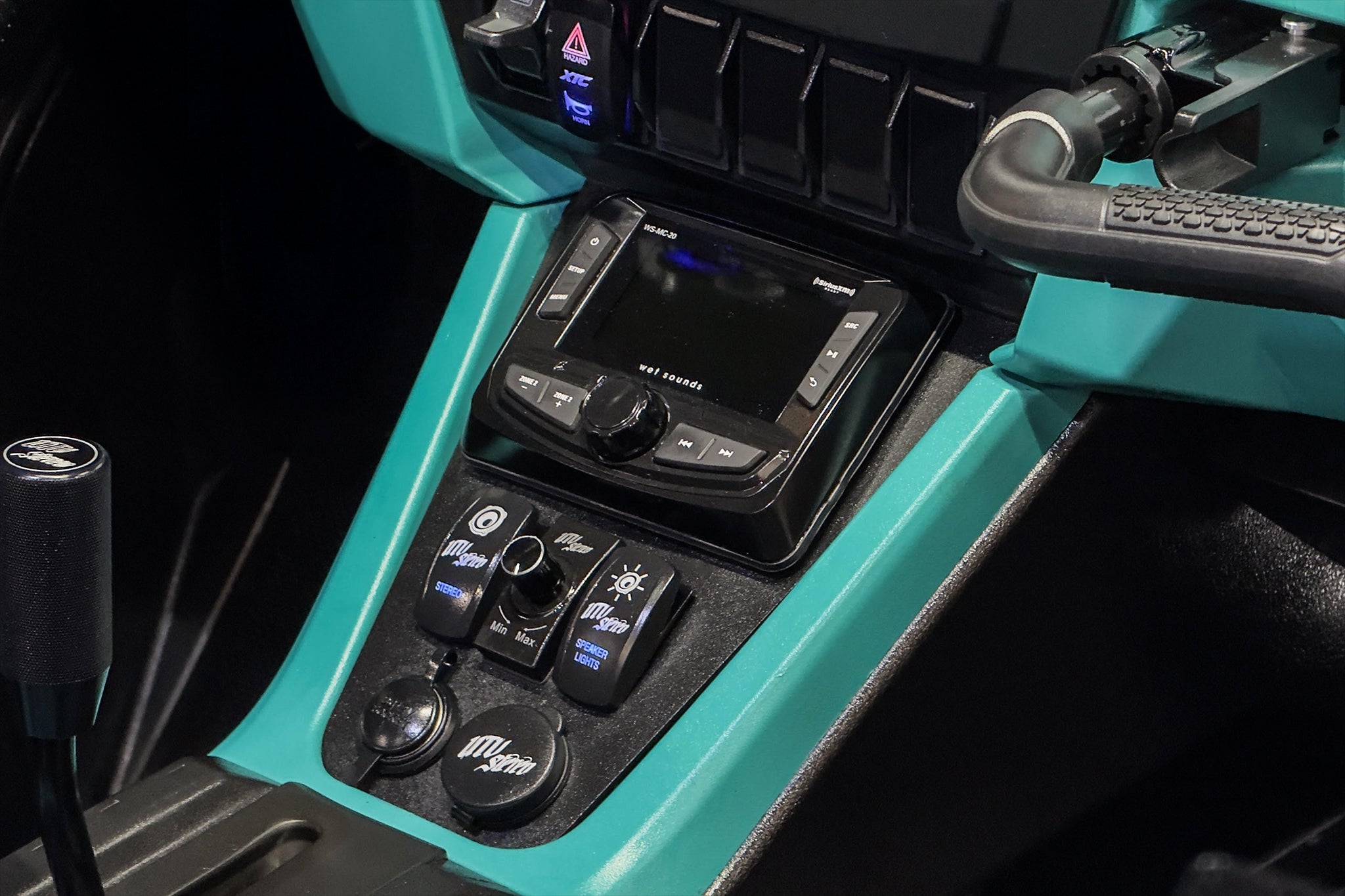 Photo of RZR® Pro Series Head Unit Mount (2025 MODELS ONLY) | UTVS-PRO2-HUMT-DASHKIT-RKR by UTV Stereo - Premium 2023 RZR Media Receiver Mount for UTVs / Side by Sides