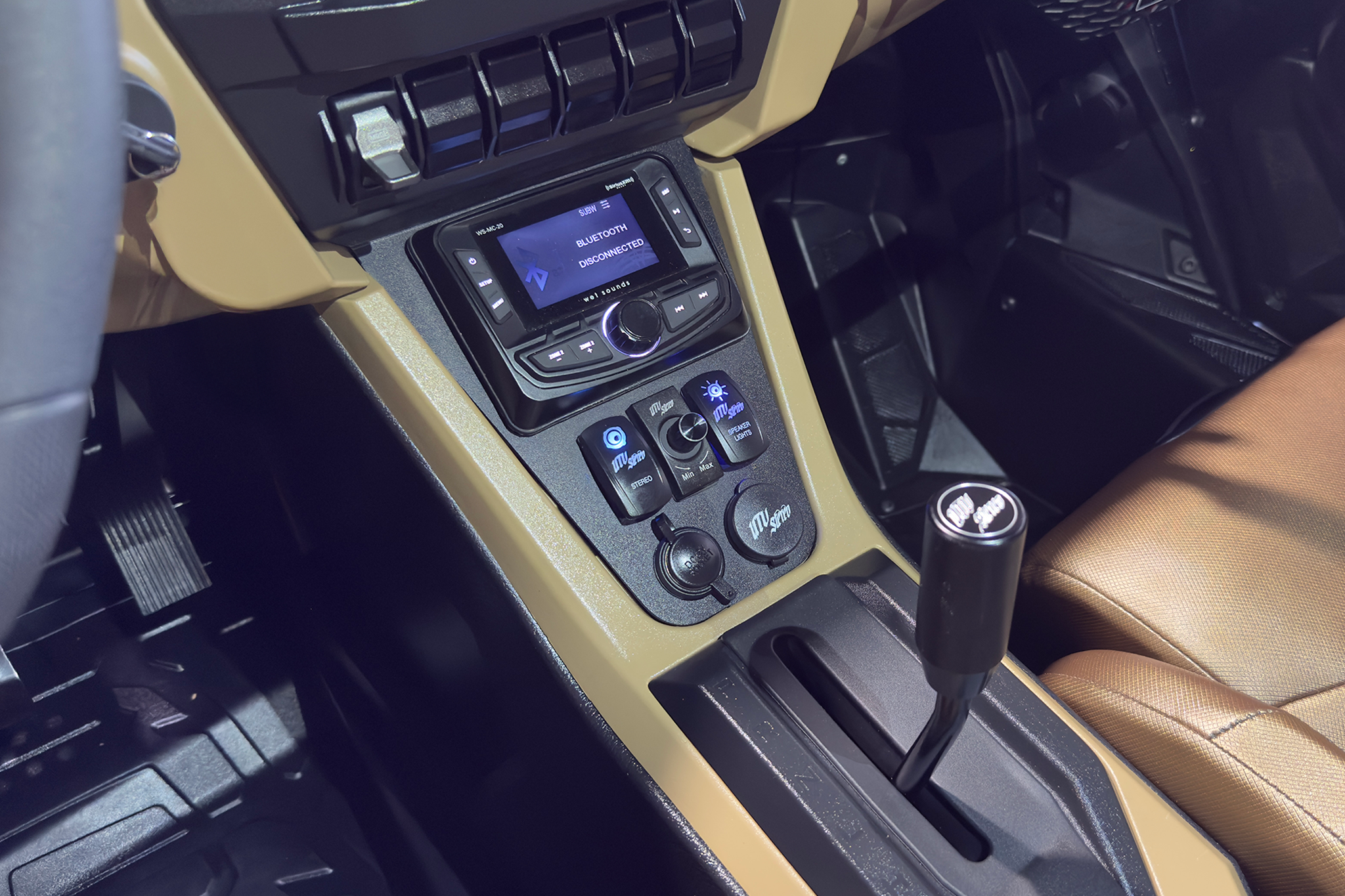 Photo of RZR® Pro Series Head Unit Mount (2025 MODELS ONLY) | UTVS-PRO2-HUMT-DASHKIT-RKR by UTV Stereo - Premium 2023 RZR Media Receiver Mount for UTVs / Side by Sides