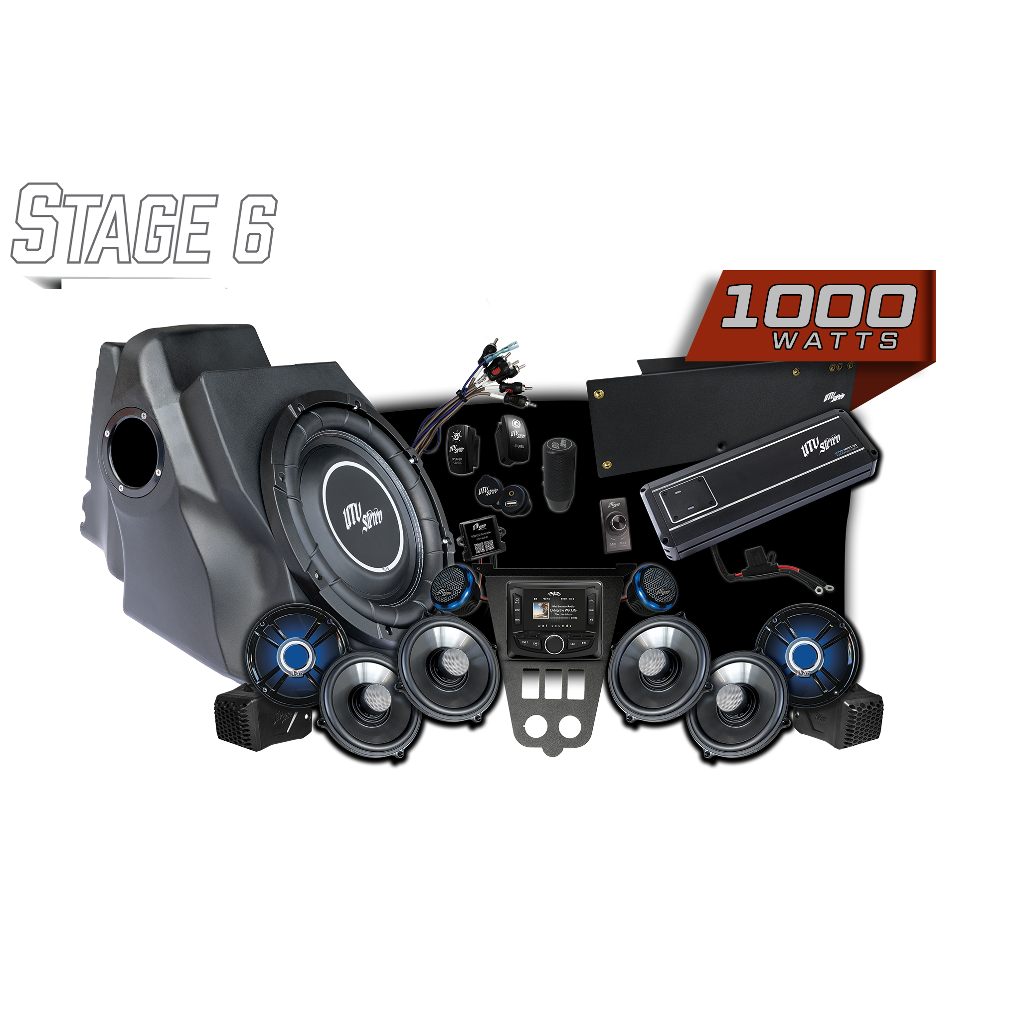 Photo of 2025+ RZR® Pro Series Signature Stage 6 Stereo Kit | UTVS-PRO2-S6-S by UTV Stereo - Premium Polaris Pro Series RZR Stage Kit for UTVs / Side by Sides