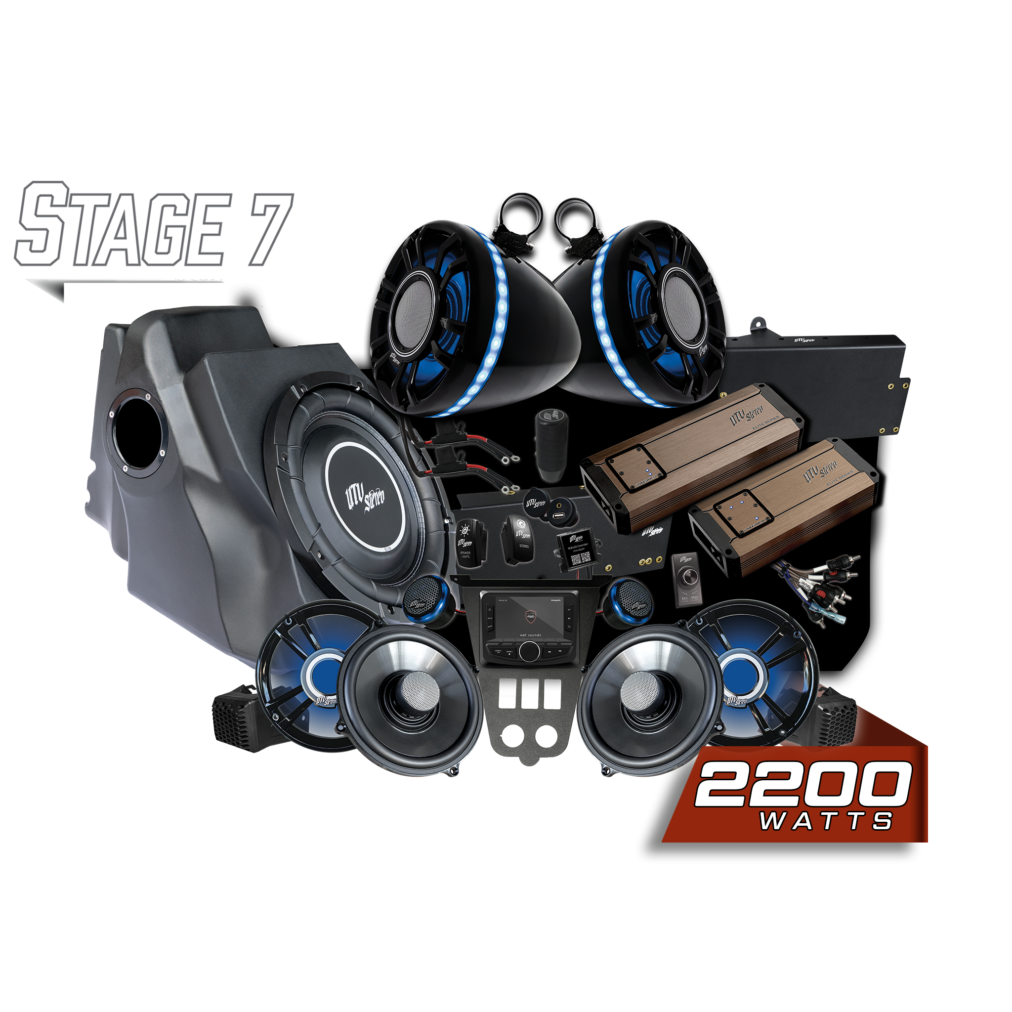 Photo of 2025+ RZR® Pro Series Elite Stage 7 Stereo Kit | UTVS-PRO2-S7-E by UTV Stereo - Premium Polaris RZR Stage Kit for UTVs / Side by Sides