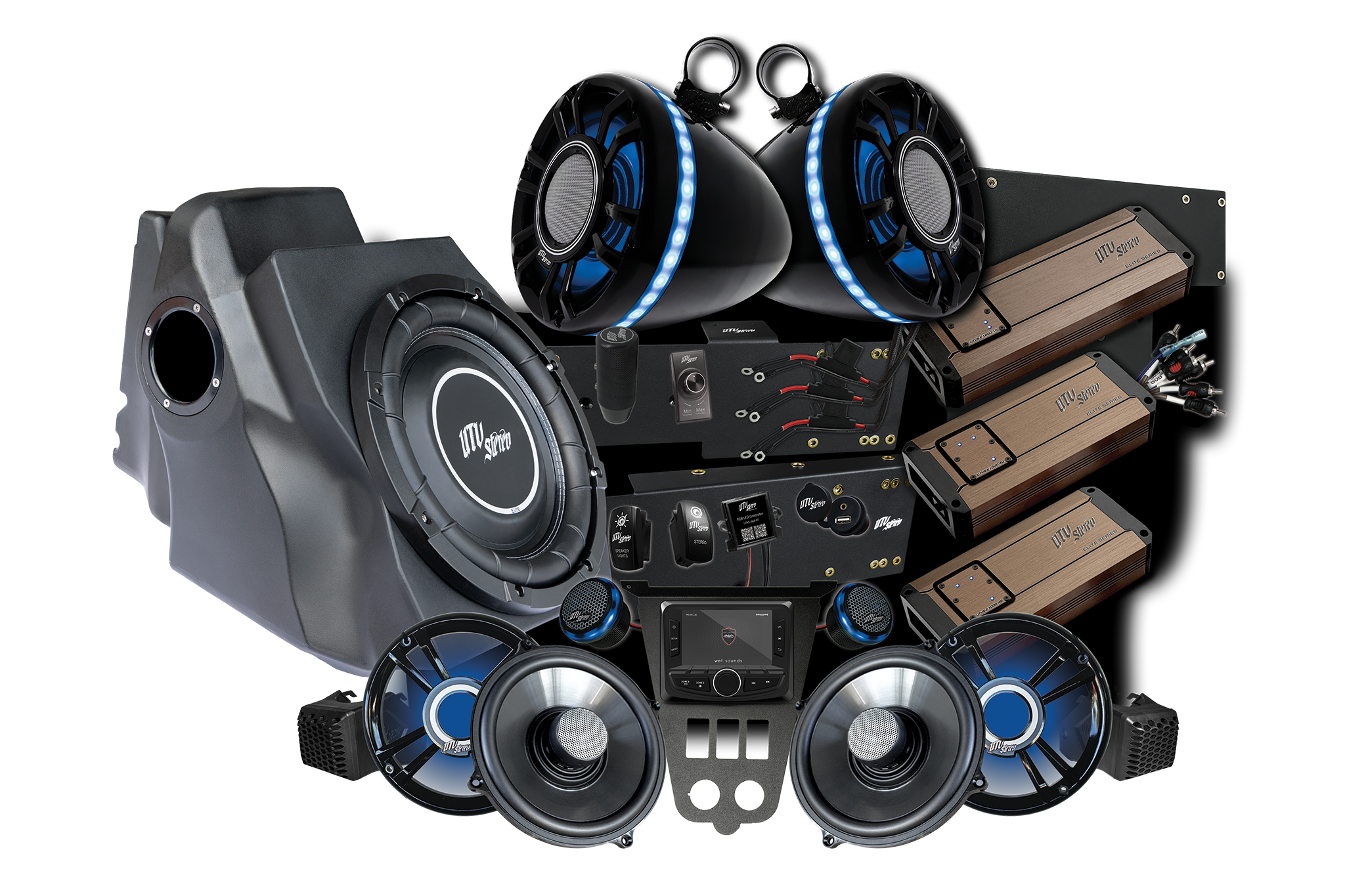 Photo of 2025+ RZR® Pro Series Elite Stage 8 Stereo Kit | UTVS-PRO2-S8-E by UTV Stereo - Premium Polaris RZR Stage Kit for UTVs / Side by Sides