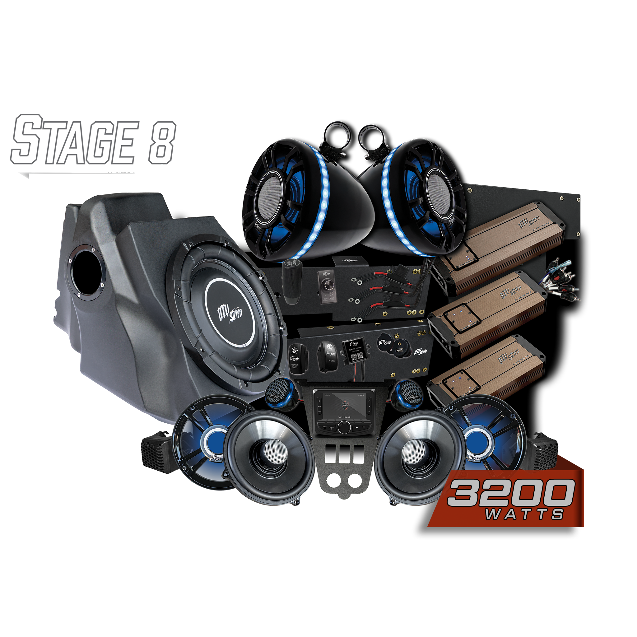 Photo of 2025+ RZR® Pro Series Elite Stage 8 Stereo Kit | UTVS-PRO2-S8-E by UTV Stereo - Premium Polaris RZR Stage Kit for UTVs / Side by Sides