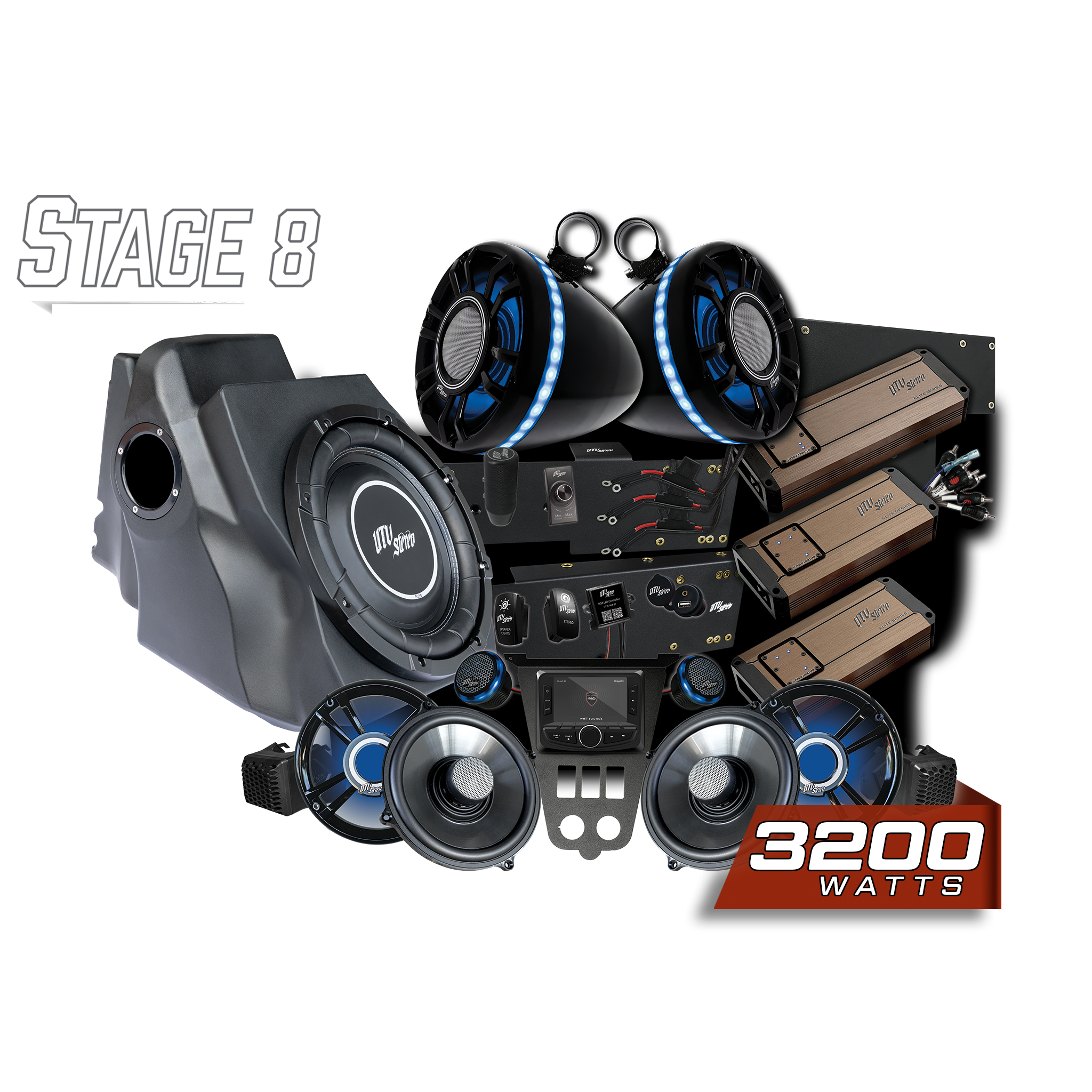 Photo of 2025+ RZR® Pro Series Elite Stage 8 Stereo Kit | UTVS-PRO2-S8-E by UTV Stereo - Premium Polaris RZR Stage Kit for UTVs / Side by Sides