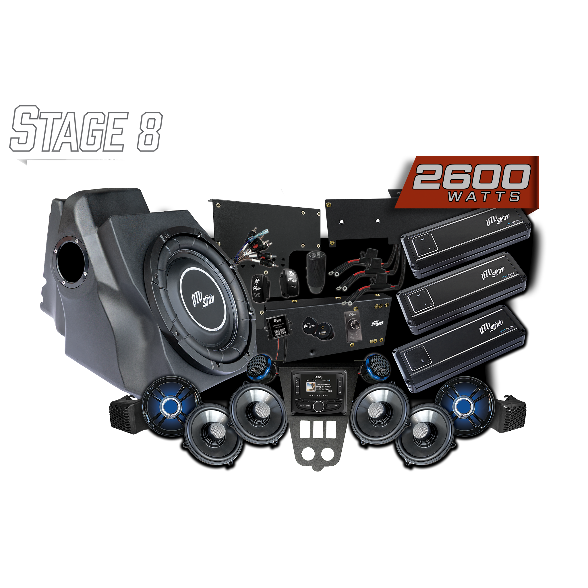 Photo of 2025+ RZR® Pro Series Signature Stage 8 Stereo Kit | UTVS-PRO2-S8-S by UTV Stereo - Premium Polaris RZR Stage Kit for UTVs / Side by Sides