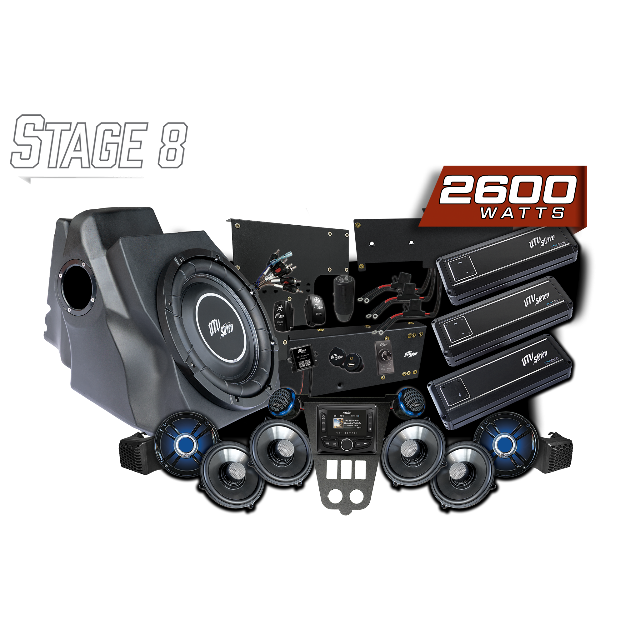 Photo of 2025+ RZR® Pro Series Signature Stage 8 Stereo Kit | UTVS-PRO2-S8-S by UTV Stereo - Premium Polaris RZR Stage Kit for UTVs / Side by Sides