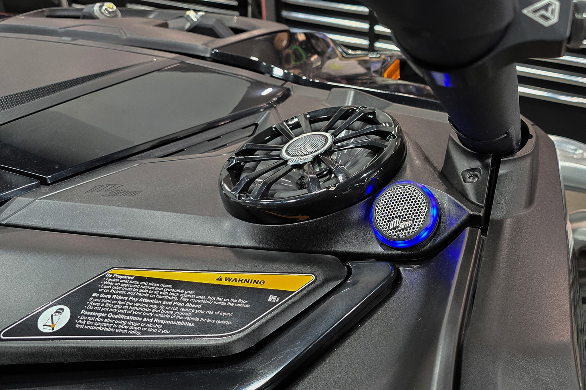 UTV Stereo - Can-Am Maverick R 6.5" Dash Panel Speaker Mounts | UTVS-R-DP65