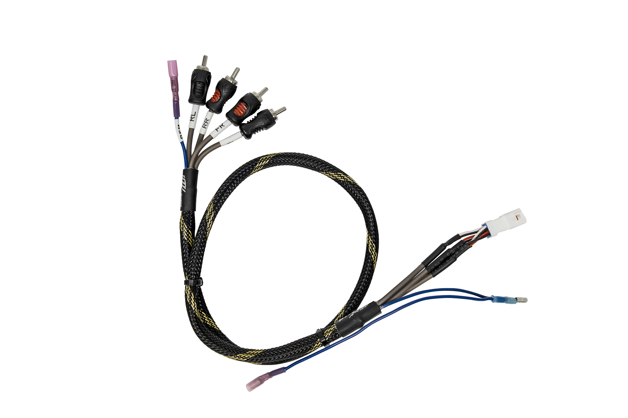 Photo of Can-Am® Maverick R BRP GO Front & Rear RCA Output Harness + Remote | UTVS-GO-RCA-OUT by UTV Stereo - Premium Can-Am Maverick R RCA Harness for UTVs / Side by Sides
