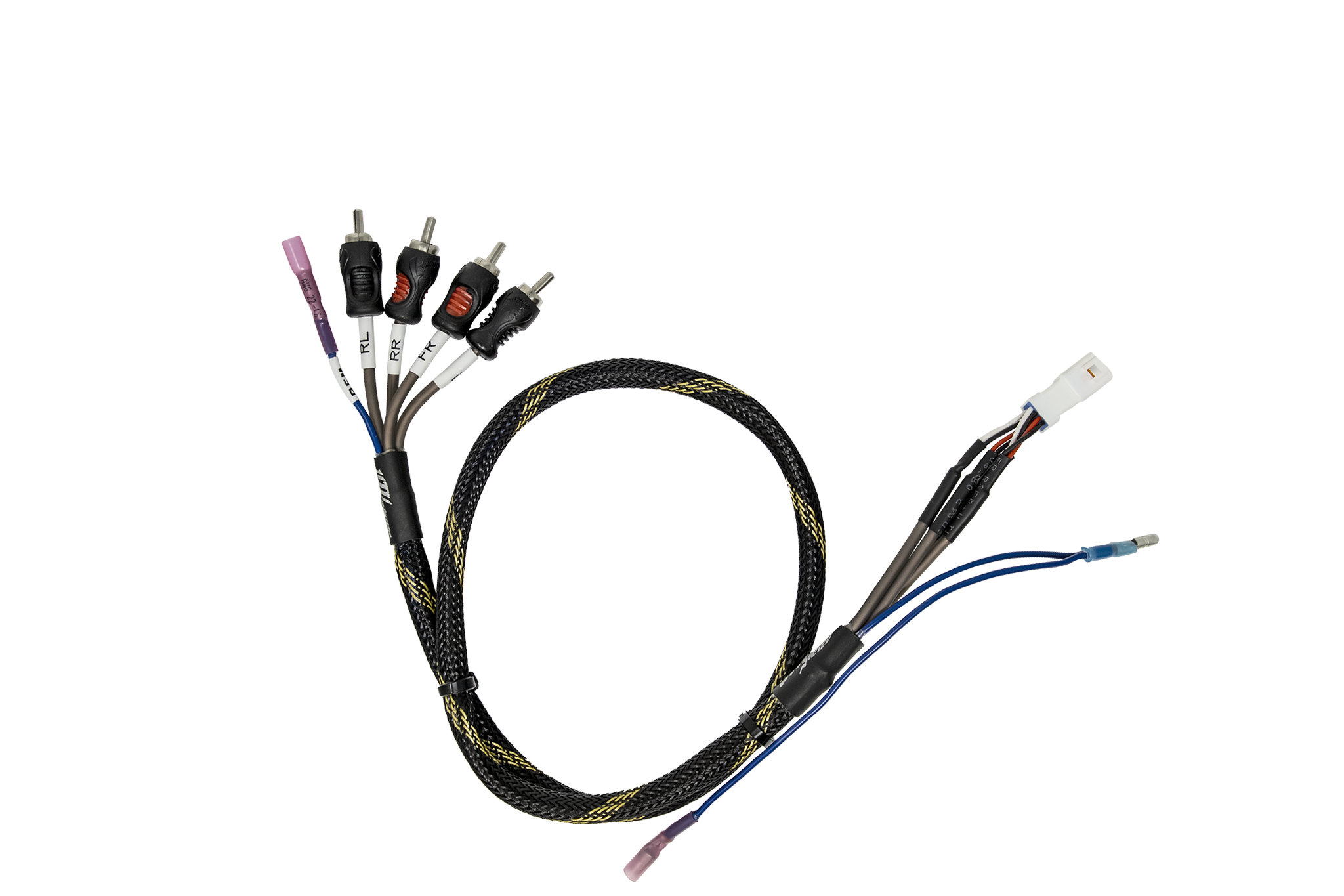 Photo of Can-Am® Maverick R BRP GO Front & Rear RCA Output Harness + Remote | UTVS-GO-RCA-OUT by UTV Stereo - Premium Can-Am Maverick R RCA Harness for UTVs / Side by Sides