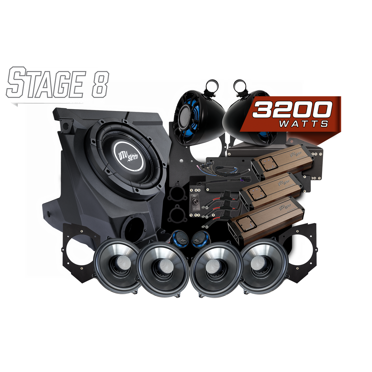 Kawasaki Teryx H2 Garmin Tread Elite Stage 8 Stereo Kit | UTVS-H2-S8-GRM