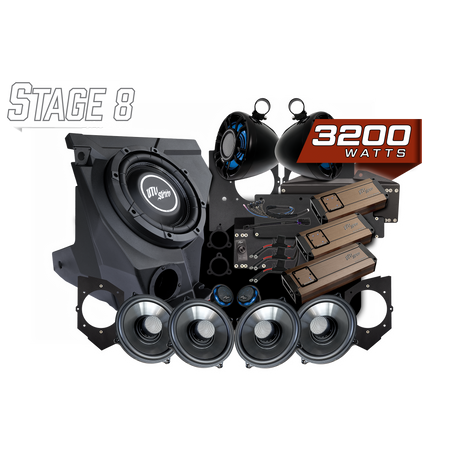 UTV Stereo Kawasaki Teryx H2 Garmin Tread Elite Stage 8 stereo kit