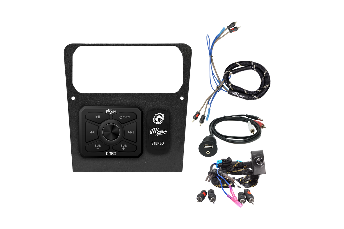 UTV Stereo Can-Am Maverick R Head Unit Mount Kit with Bass Knob