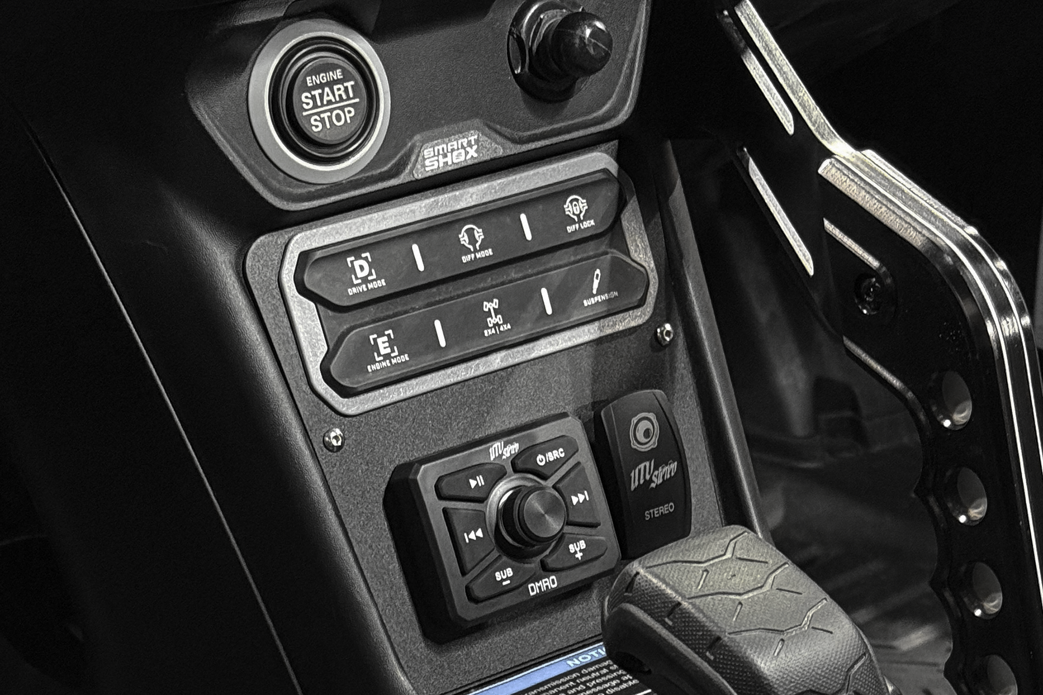 Photo of Maverick R Head Unit Mount Kit w/ Bass Knob | UTVS-R-HUMT-KIT-BASS-KNOB by UTV Stereo - Premium for UTVs / Side by Sides