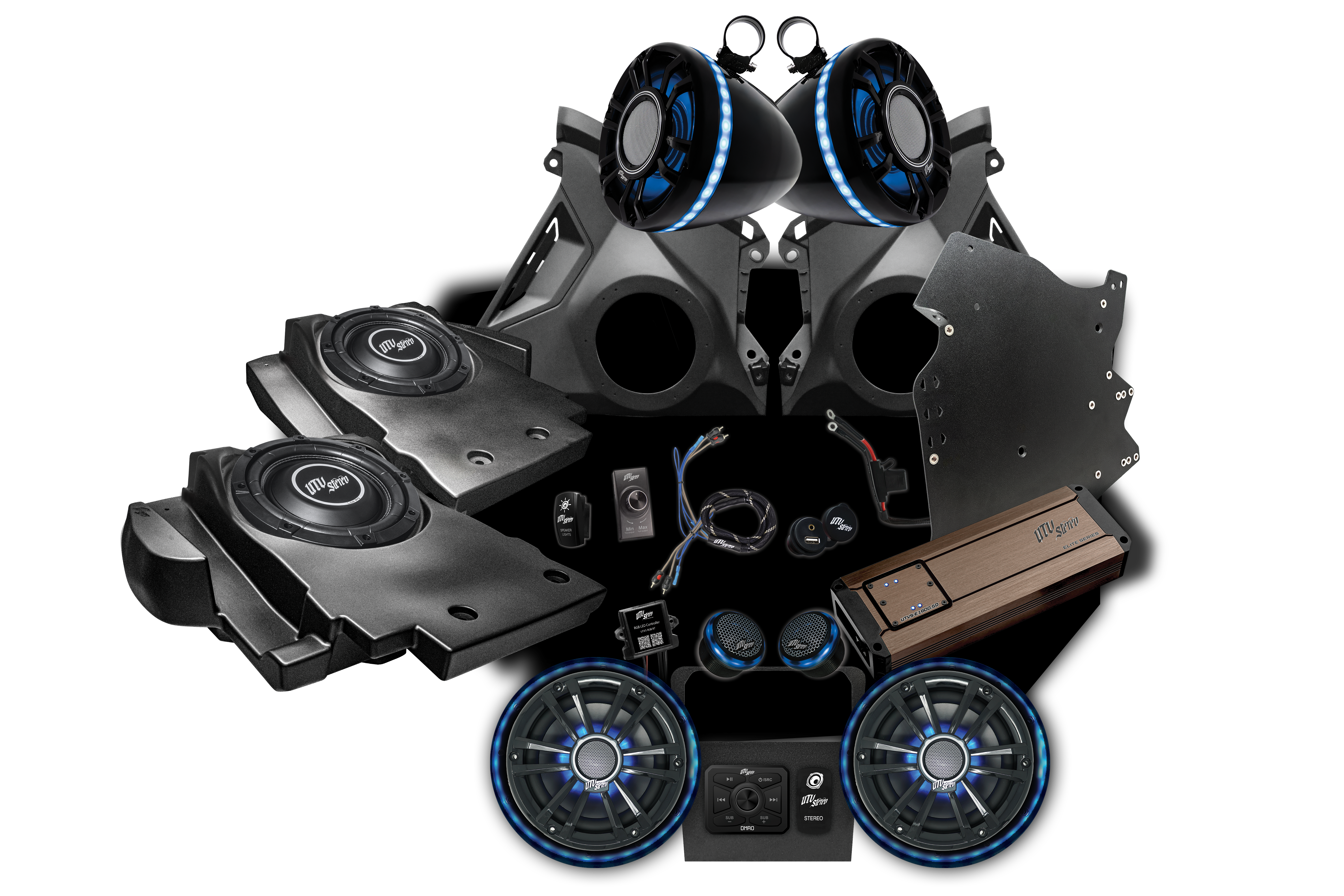 Photo of Can-Am® Maverick R Elite Series Stage 6 Stereo Kit | UTVS-R-S6-E by UTV Stereo - Premium Maverick R Stage Kit for UTVs / Side by Sides