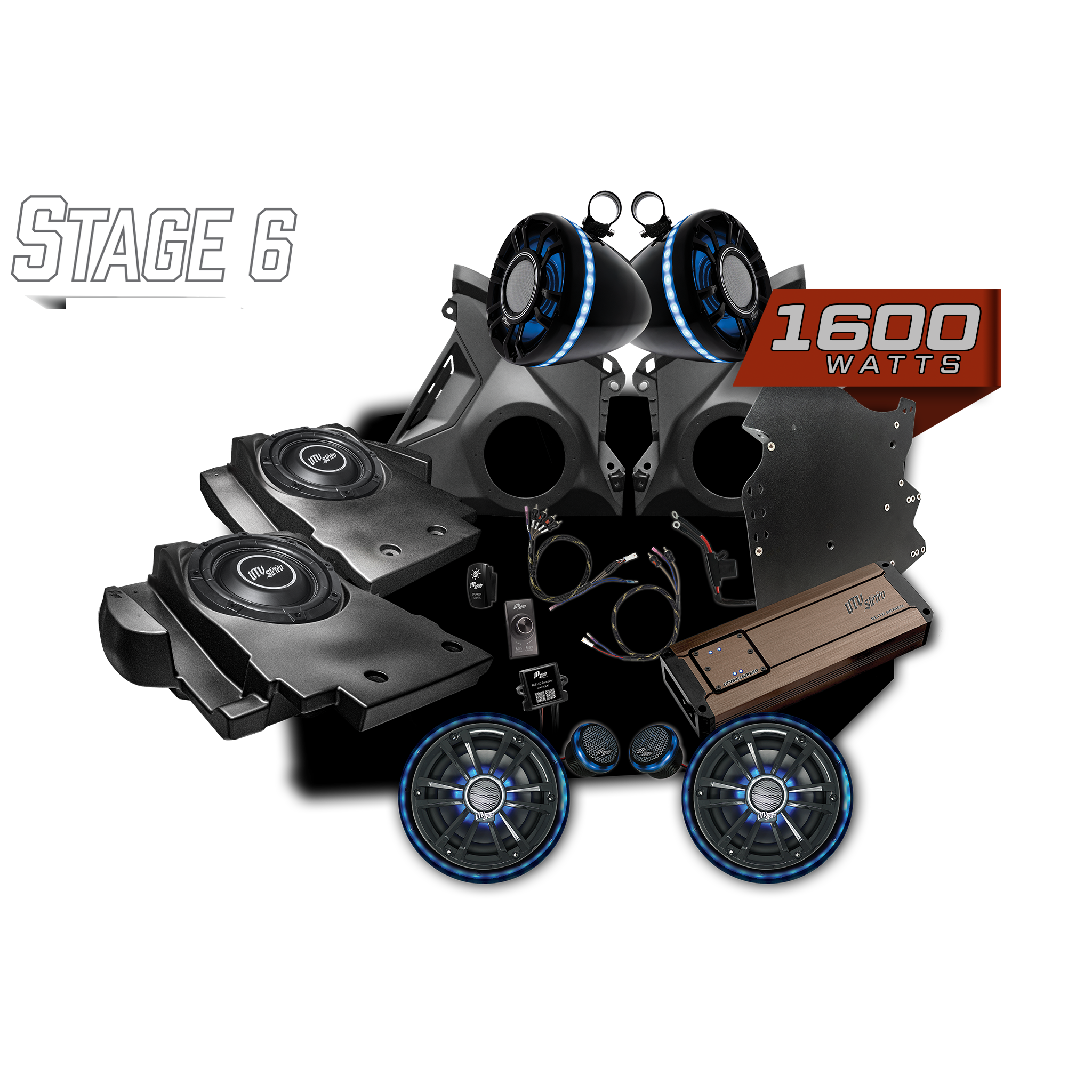 Photo of Can-Am® Maverick R BRP GO! Elite Series Stage 6 Stereo Kit | UTVS-R-S6-E-GO by UTV Stereo - Premium Maverick R Stage Kit for UTVs / Side by Sides