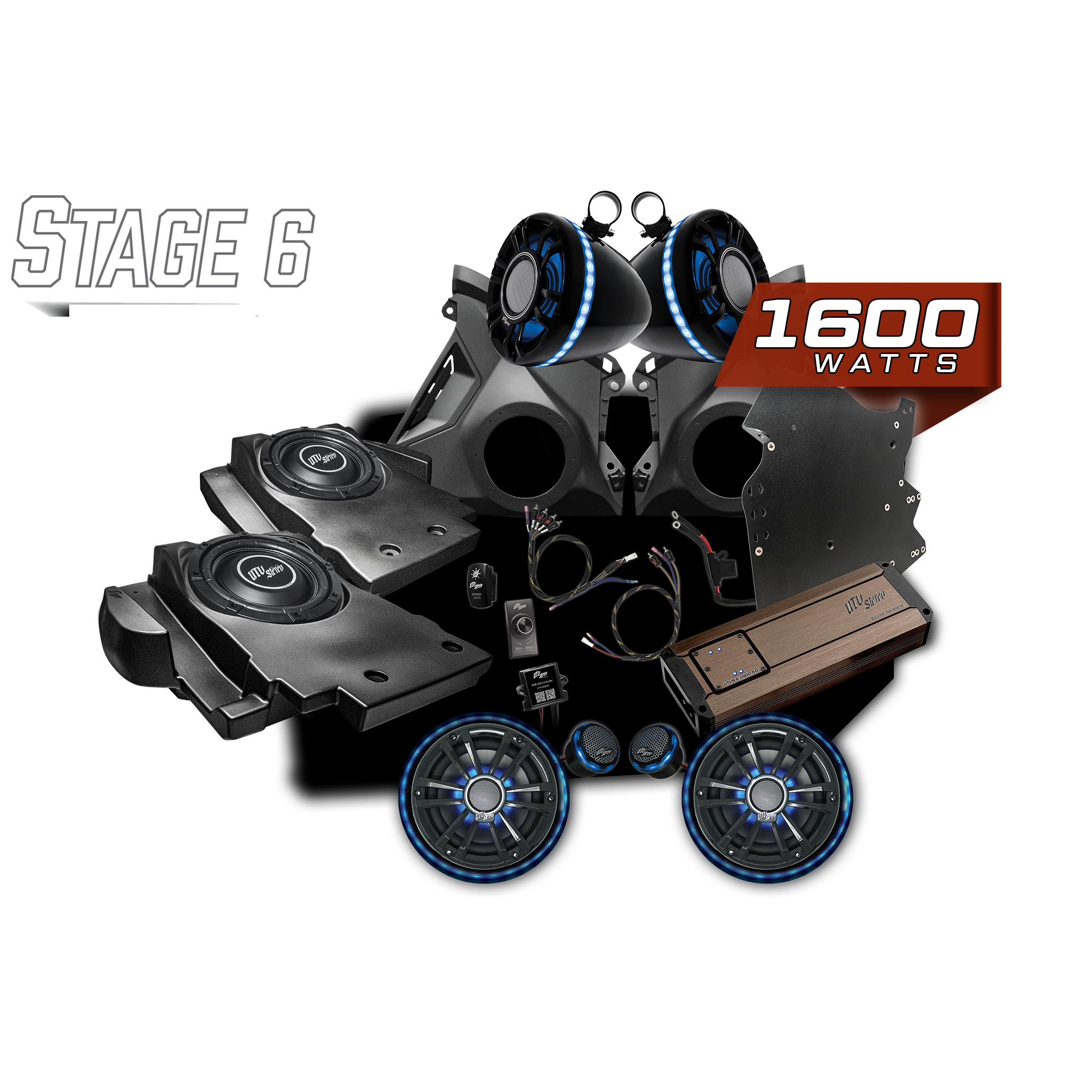 Photo of Can-Am® Maverick R BRP GO! Elite Series Stage 6 Stereo Kit | UTVS-R-S6-E-GO by UTV Stereo - Premium Maverick R Stage Kit for UTVs / Side by Sides