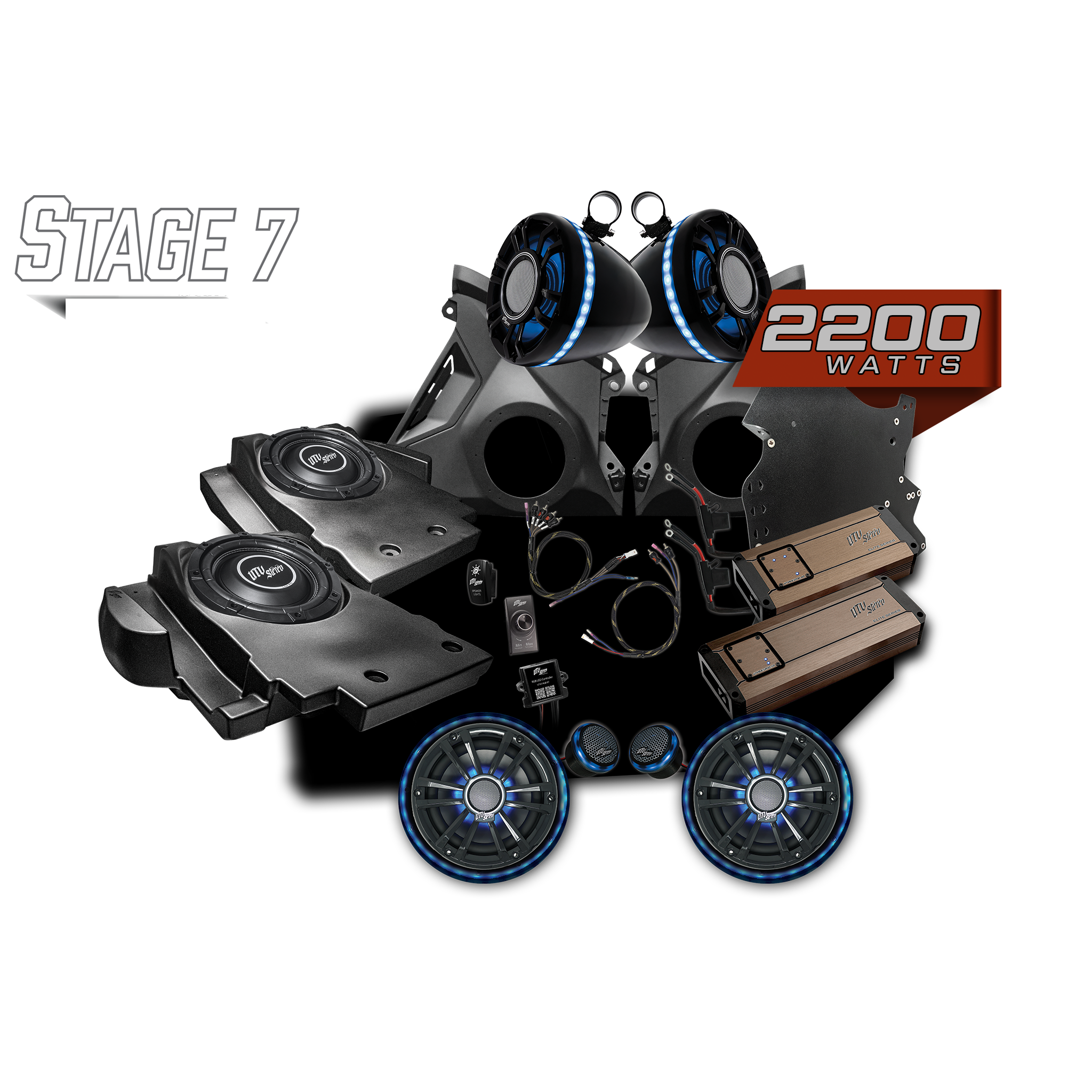 Photo of Can-Am® Maverick R BRP GO! Elite Series Stage 7 Stereo Kit | UTVS-R-S7-E-GO by UTV Stereo - Premium Polaris RZR Stage Kit for UTVs / Side by Sides