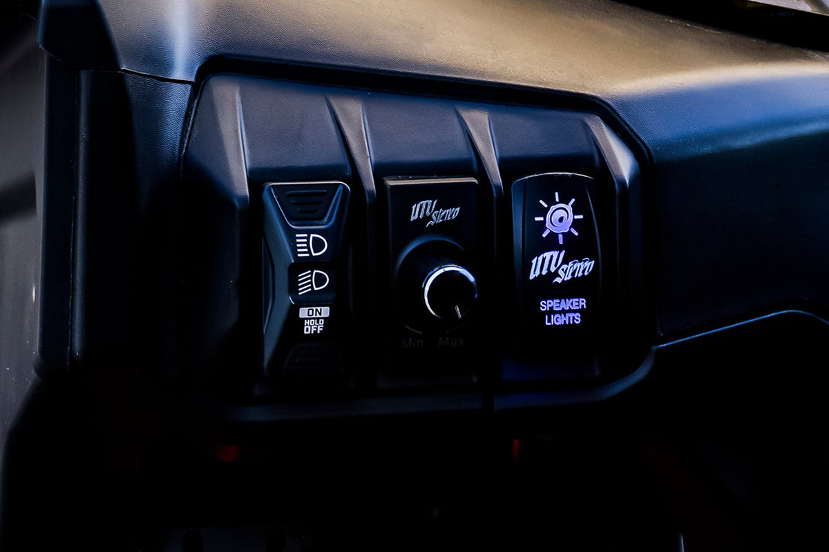 UTV Stereo Maverick R speaker and subwoofer installation