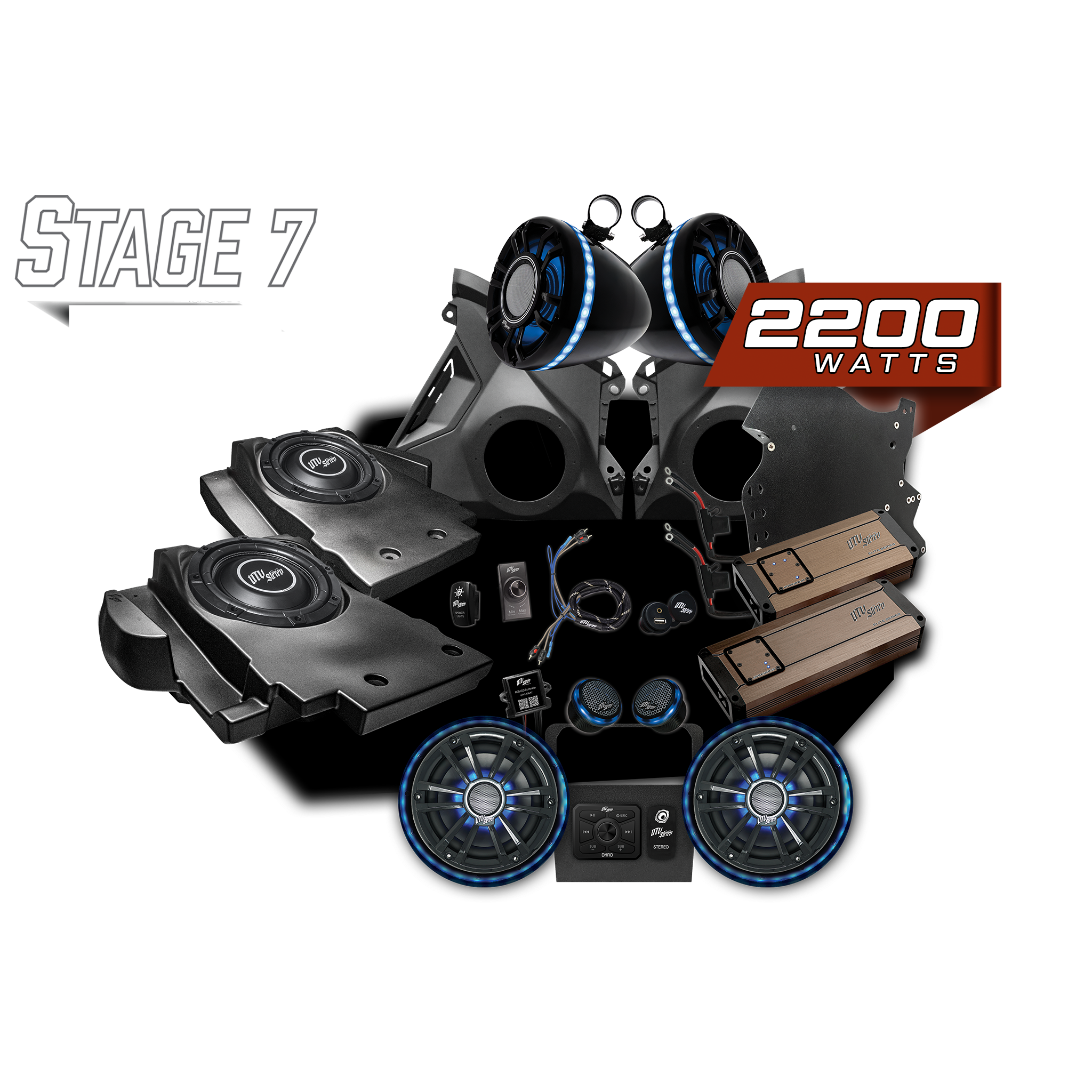 Photo of Can-Am® Maverick R Elite Series Stage 7 Stereo Kit | UTVS-R-S7-E by UTV Stereo - Premium Polaris RZR Stage Kit for UTVs / Side by Sides