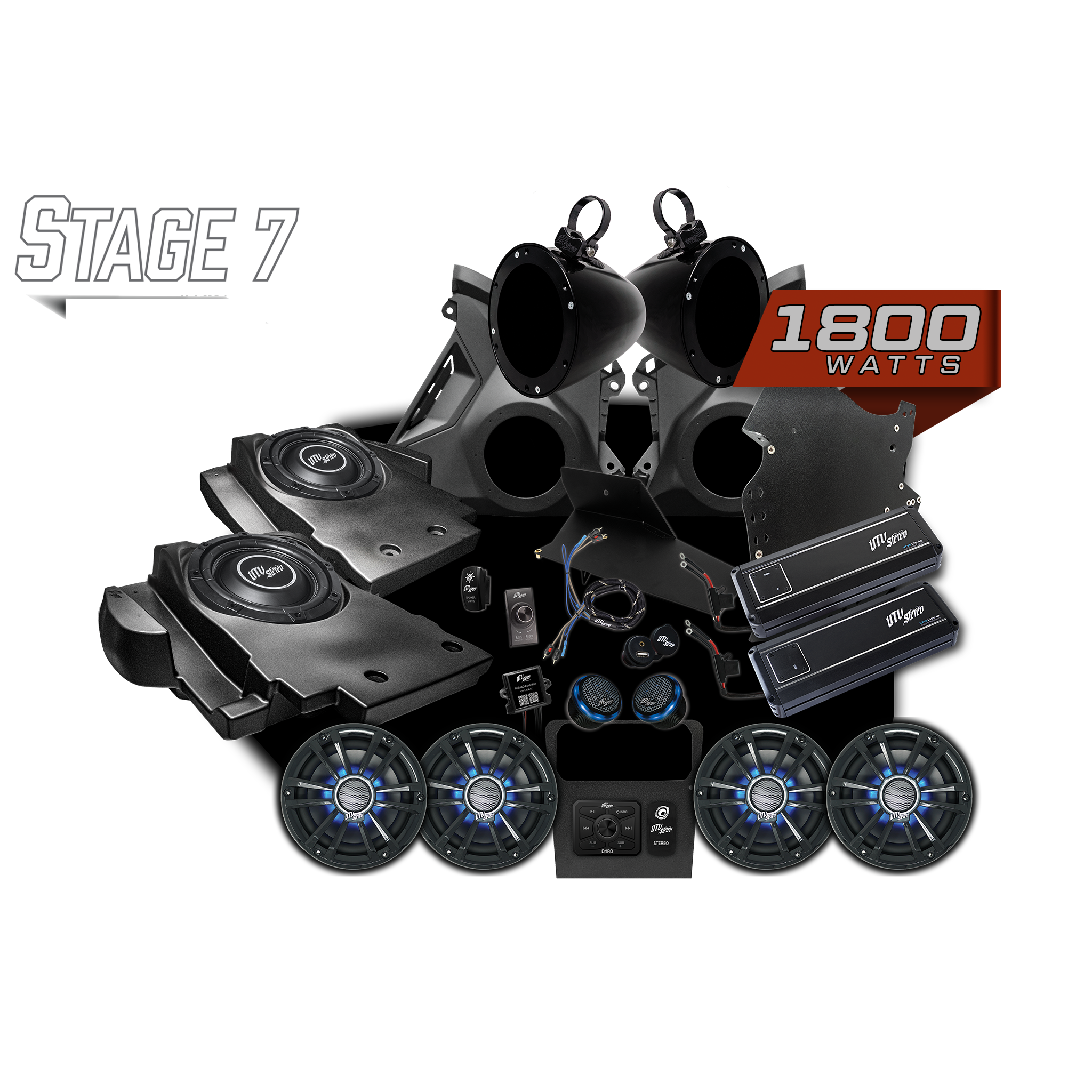 Photo of Can-Am® Maverick R Signature Series Stage 7 Stereo Kit | UTVS-R-S7-S by UTV Stereo - Premium Polaris RZR Stage Kit for UTVs / Side by Sides