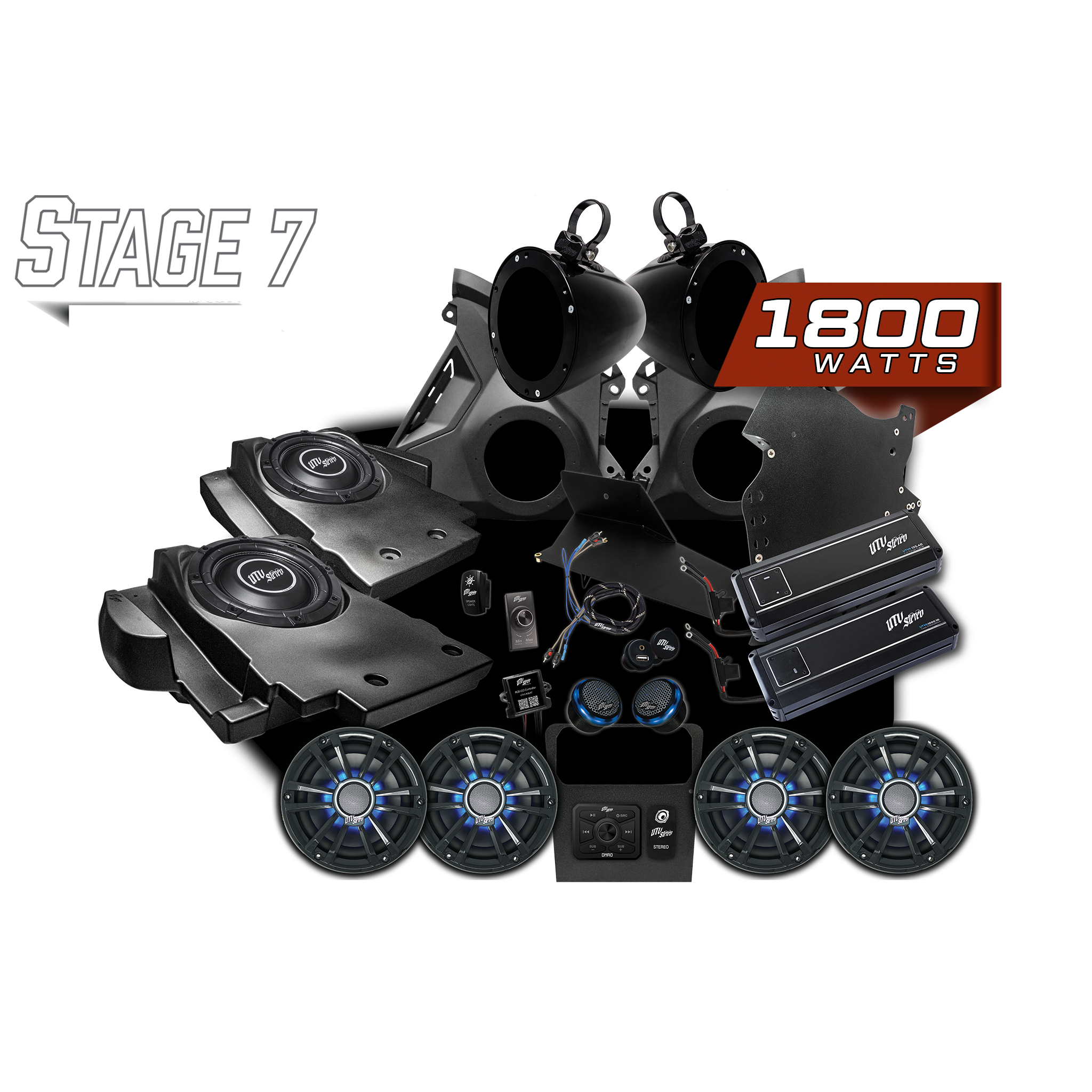 Photo of Can-Am® Maverick R Signature Series Stage 7 Stereo Kit | UTVS-R-S7-S by UTV Stereo - Premium Polaris RZR Stage Kit for UTVs / Side by Sides