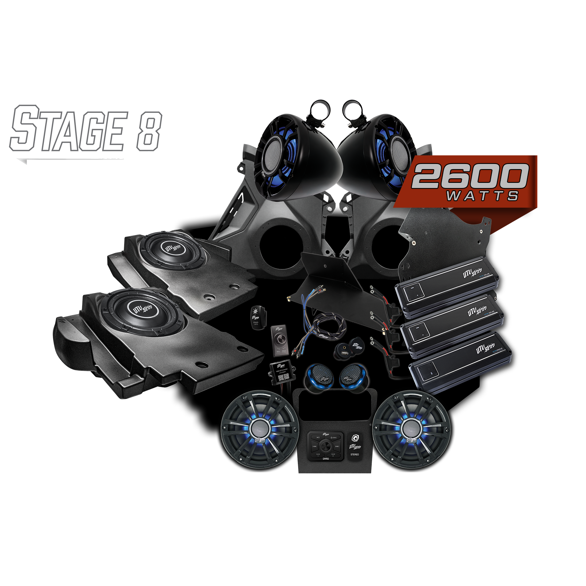 Photo of Can-Am® Maverick R Signature Series Stage 8 Stereo Kit | UTVS-R-S8-S by UTV Stereo - Premium Maverick R Stage Kit for UTVs / Side by Sides