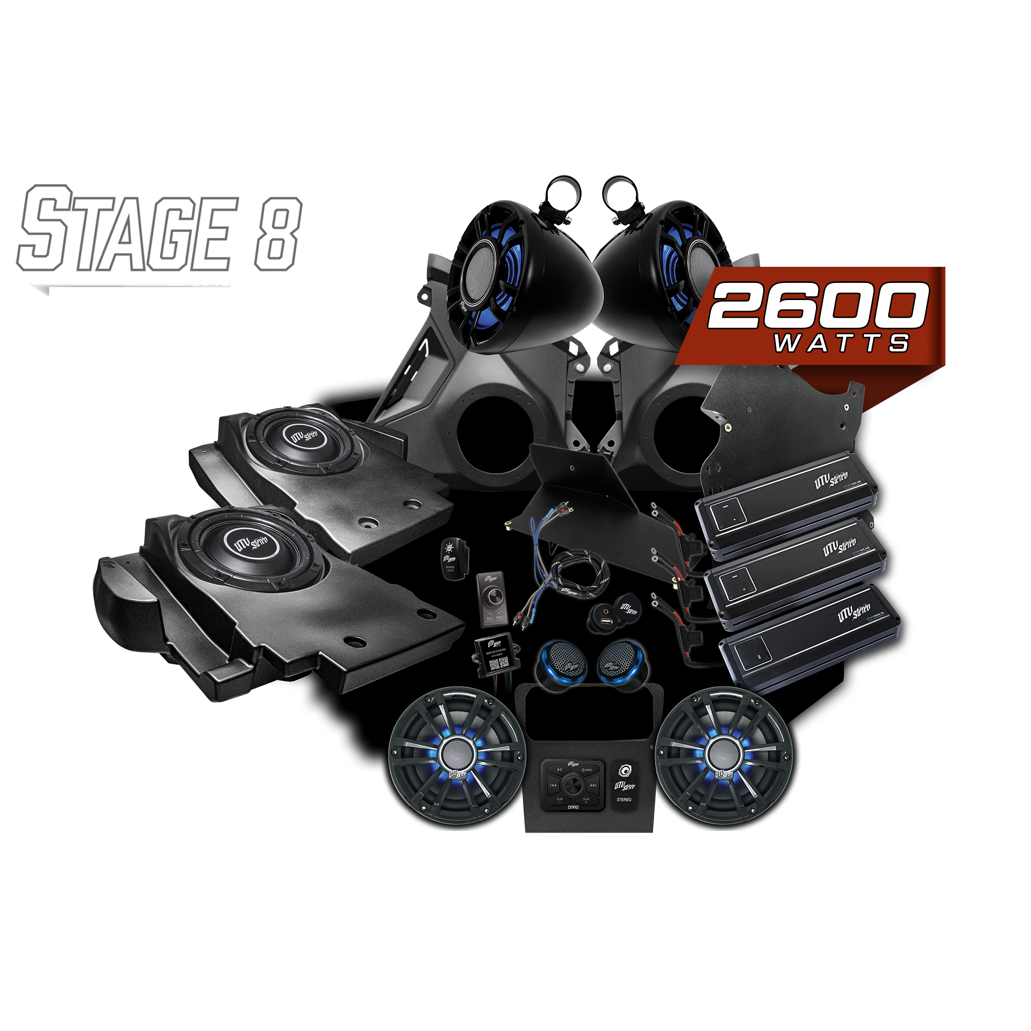 Photo of Can-Am® Maverick R Signature Series Stage 8 Stereo Kit | UTVS-R-S8-S by UTV Stereo - Premium Maverick R Stage Kit for UTVs / Side by Sides