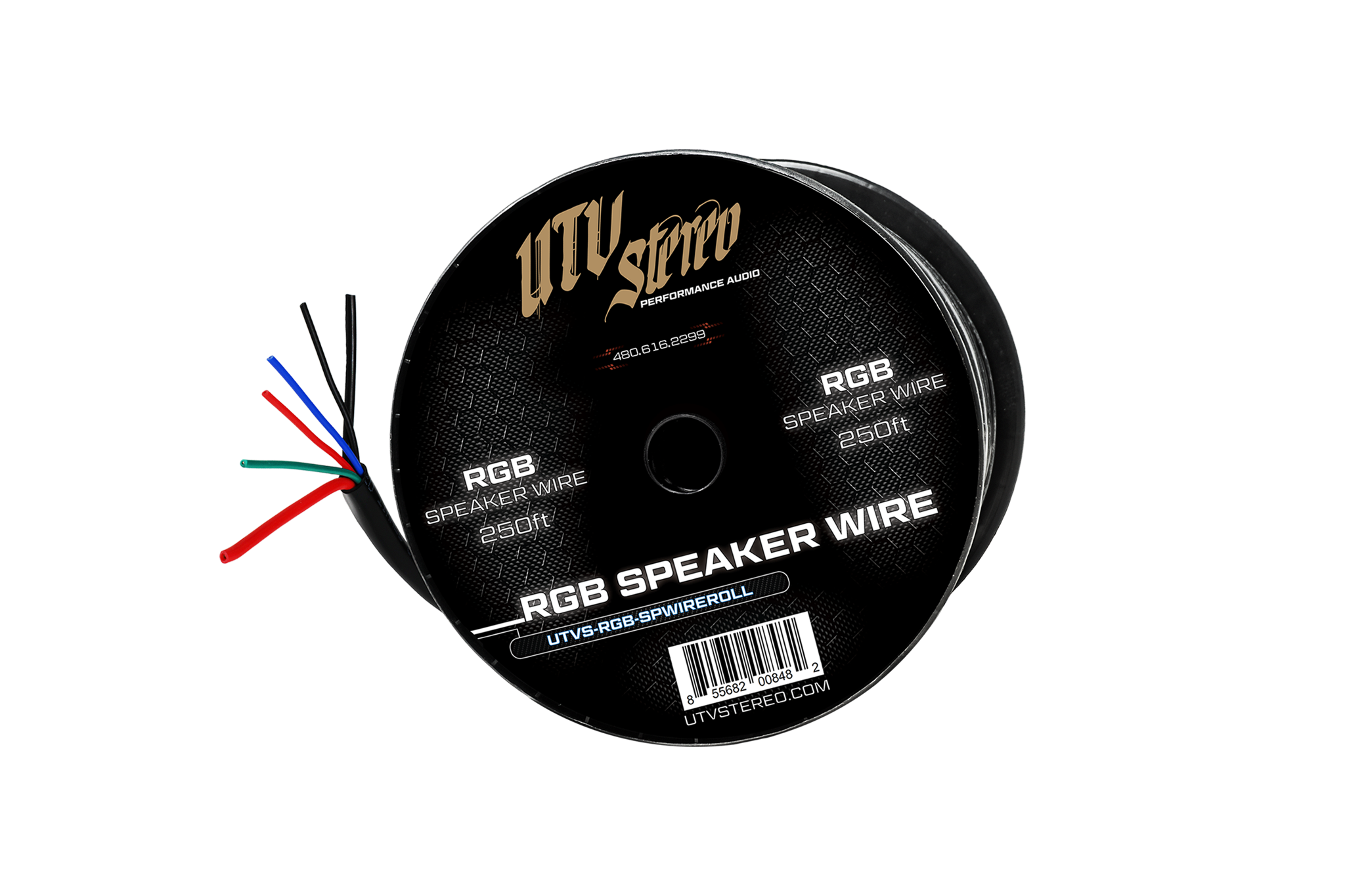 Photo of 6 Conductor RGB Speaker Wire - 50' | UTVS-RGB-SPWIRE-50 by UTV Stereo - Premium Wire Harness for UTVs / Side by Sides