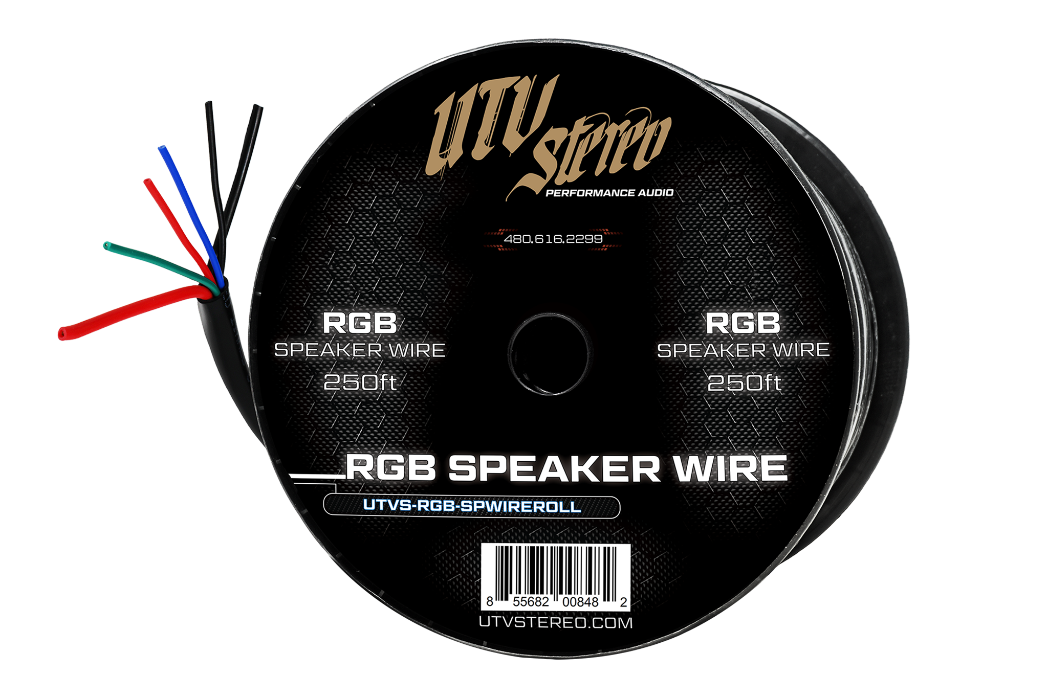 Photo of 6 Conductor RGB Speaker Wire - 50' | UTVS-RGB-SPWIRE-50 by UTV Stereo - Premium Wire Harness for UTVs / Side by Sides