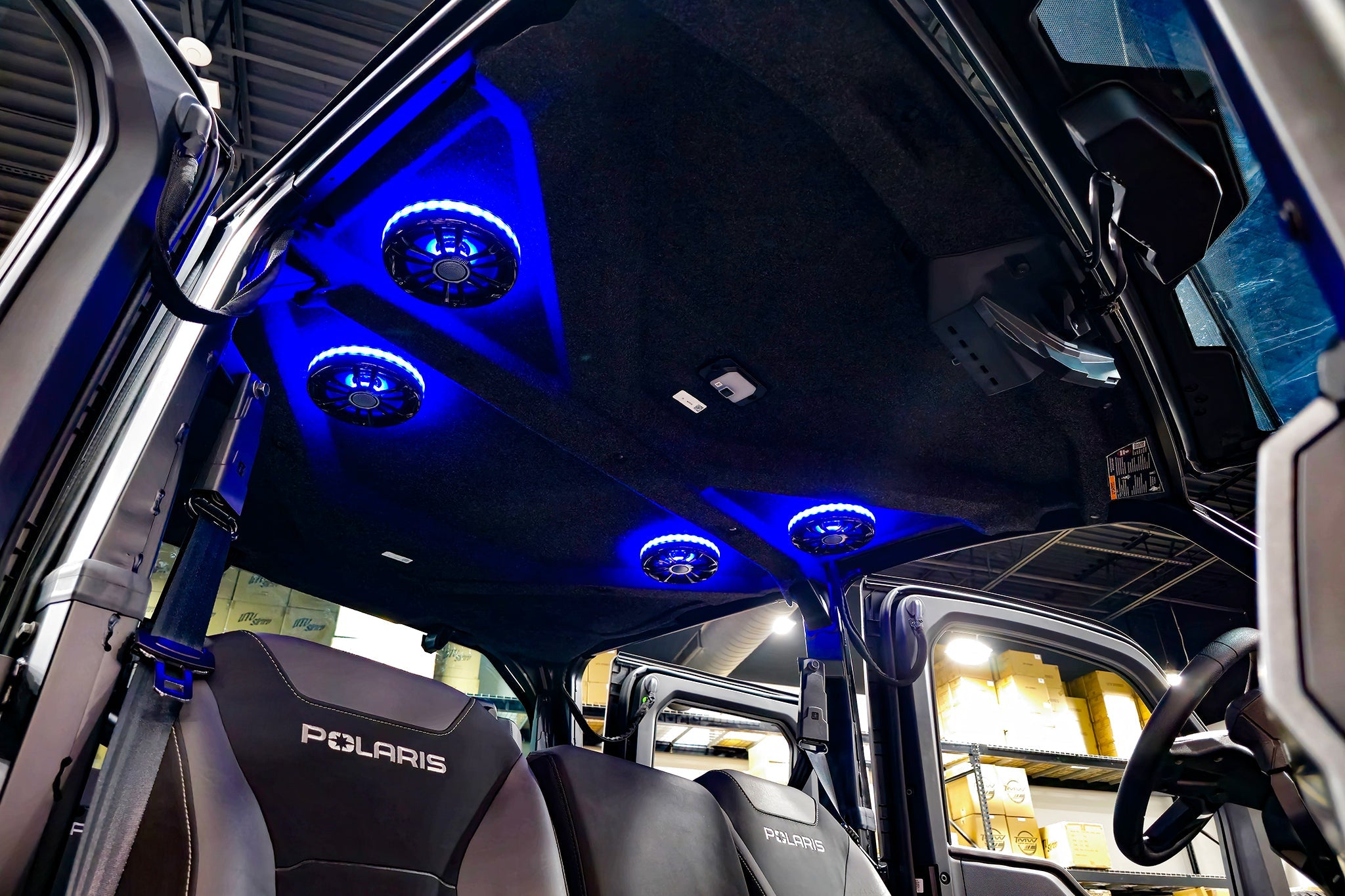 Photo of Polaris® Ranger 1500 Front Overhead Speaker Adapters (Pair) | UTVS-RNG-OSA-FRONT by UTV Stereo - Premium for UTVs / Side by Sides