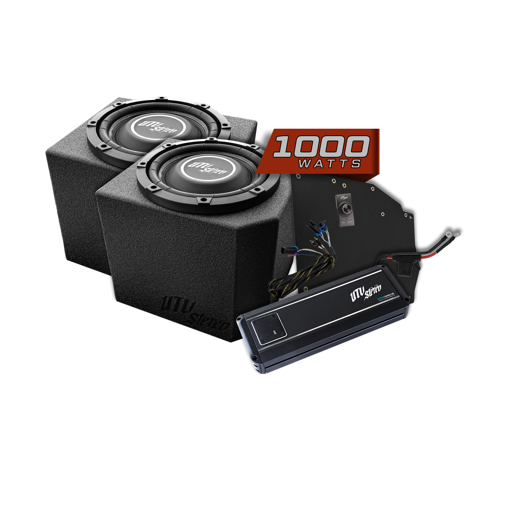 Photo of Polaris® Ranger 1000W Dual 10" Subwoofer Kit | UTVS-RNG-SUB-1000-2 by UTV Stereo - Premium Polaris Ranger Subwoofer Kit for UTVs / Side by Sides