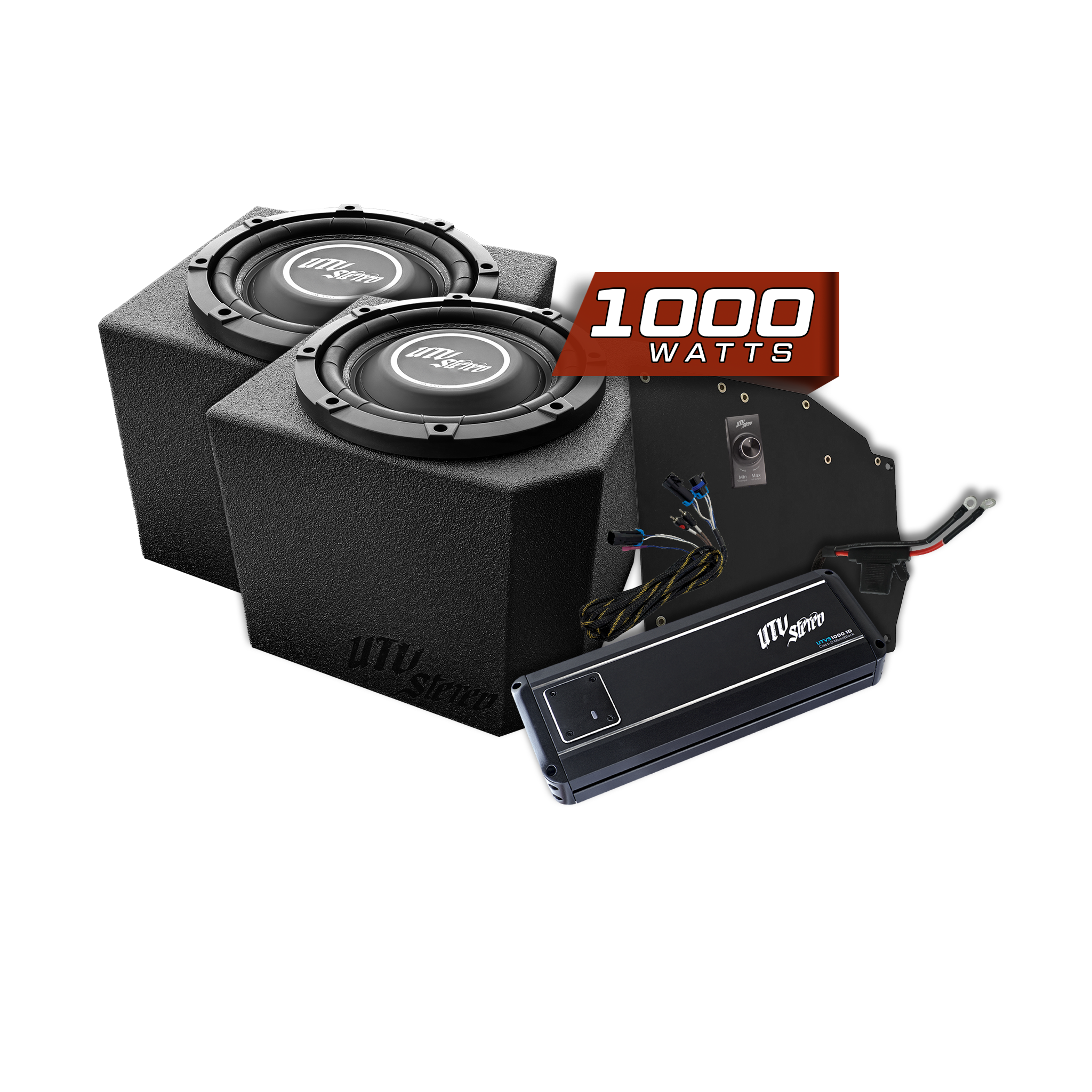 Photo of Polaris® Ranger 1000W Dual 10" Subwoofer Kit | UTVS-RNG-SUB-1000-2 by UTV Stereo - Premium Polaris Ranger Subwoofer Kit for UTVs / Side by Sides