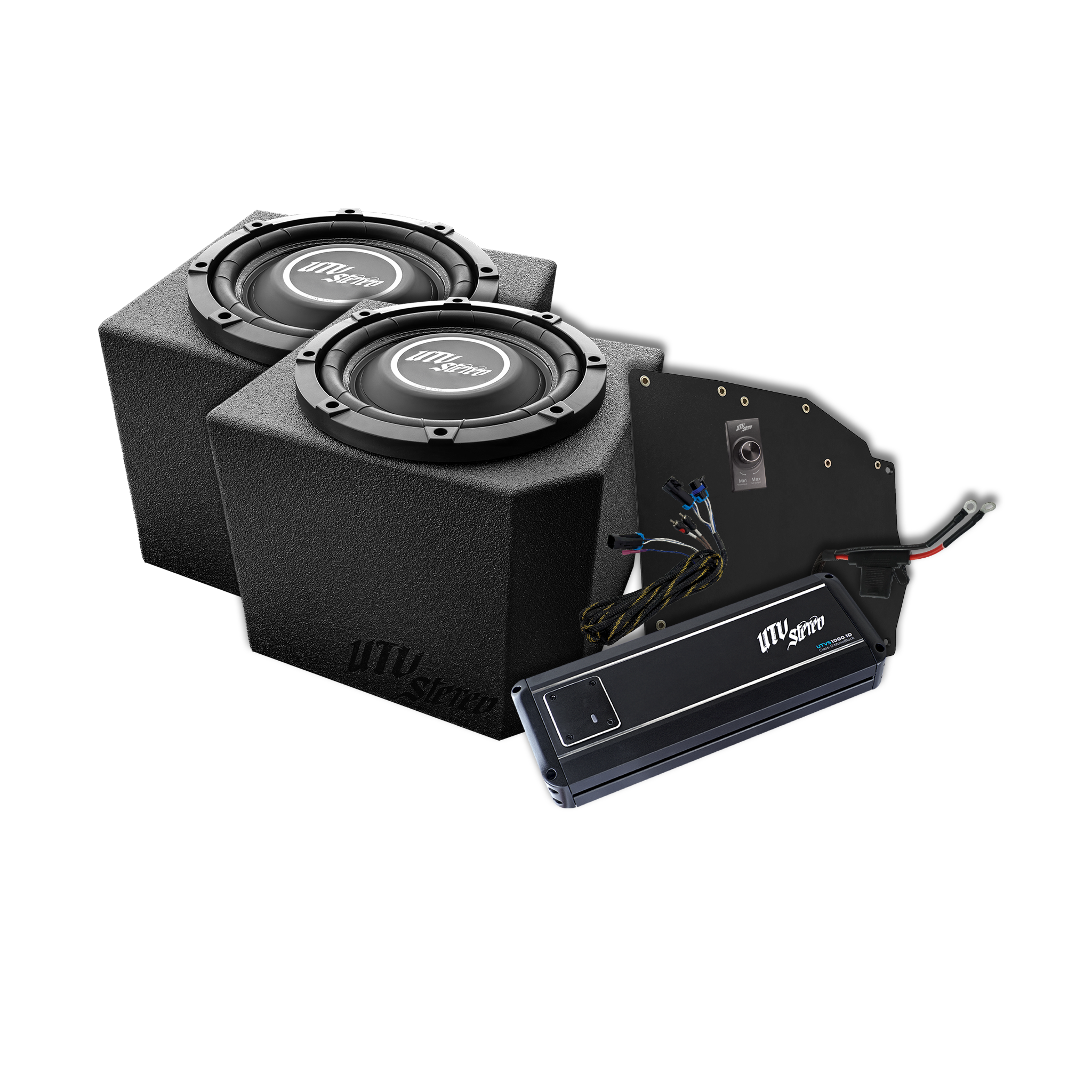 Photo of Polaris® Ranger 1000W Dual 10" Subwoofer Kit | UTVS-RNG-SUB-1000-2 by UTV Stereo - Premium Polaris Ranger Subwoofer Kit for UTVs / Side by Sides